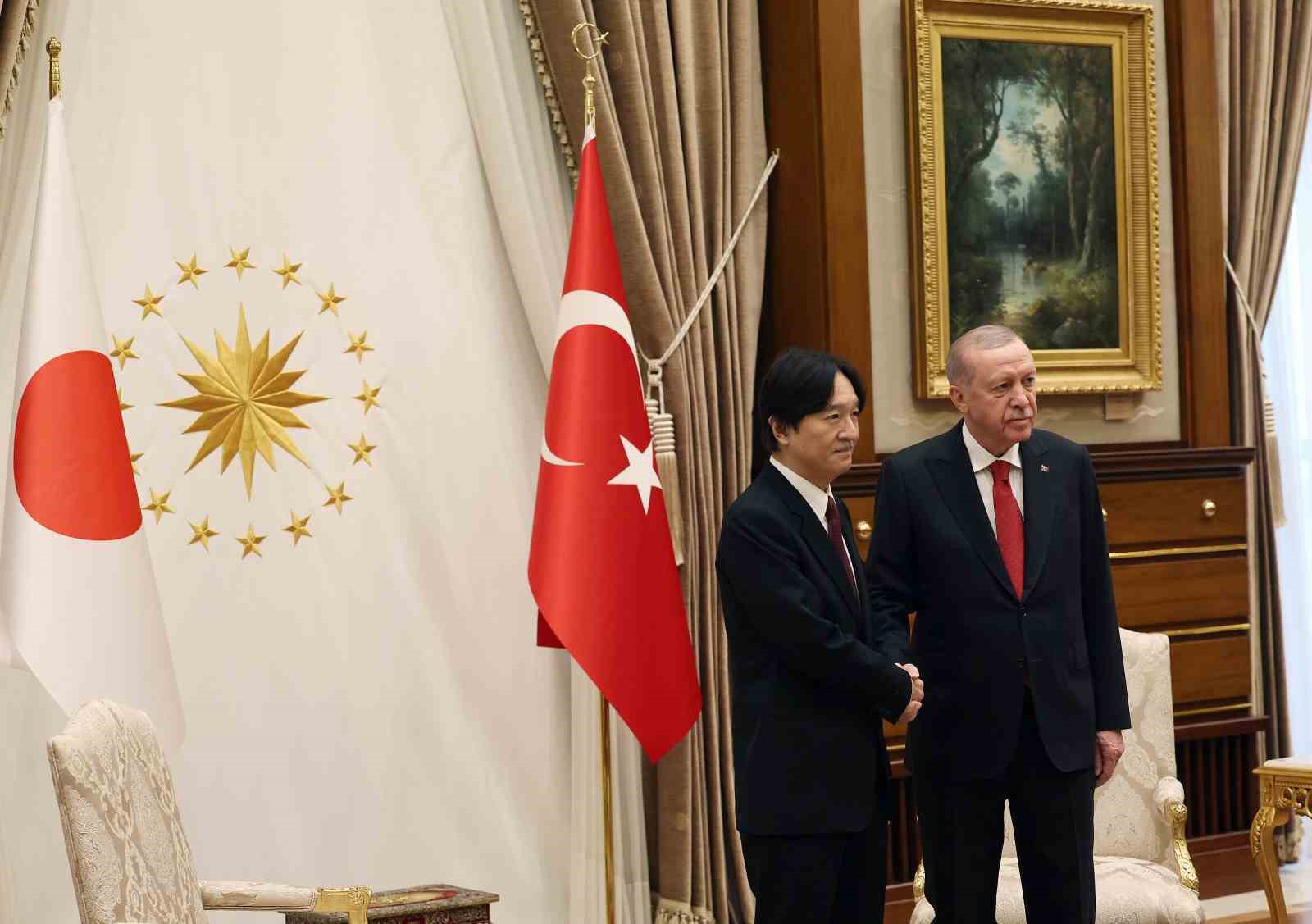 Cumhurbaşkanı Erdoğan, Japonya Veliaht Prensi Fumihito’yu kabul etti
