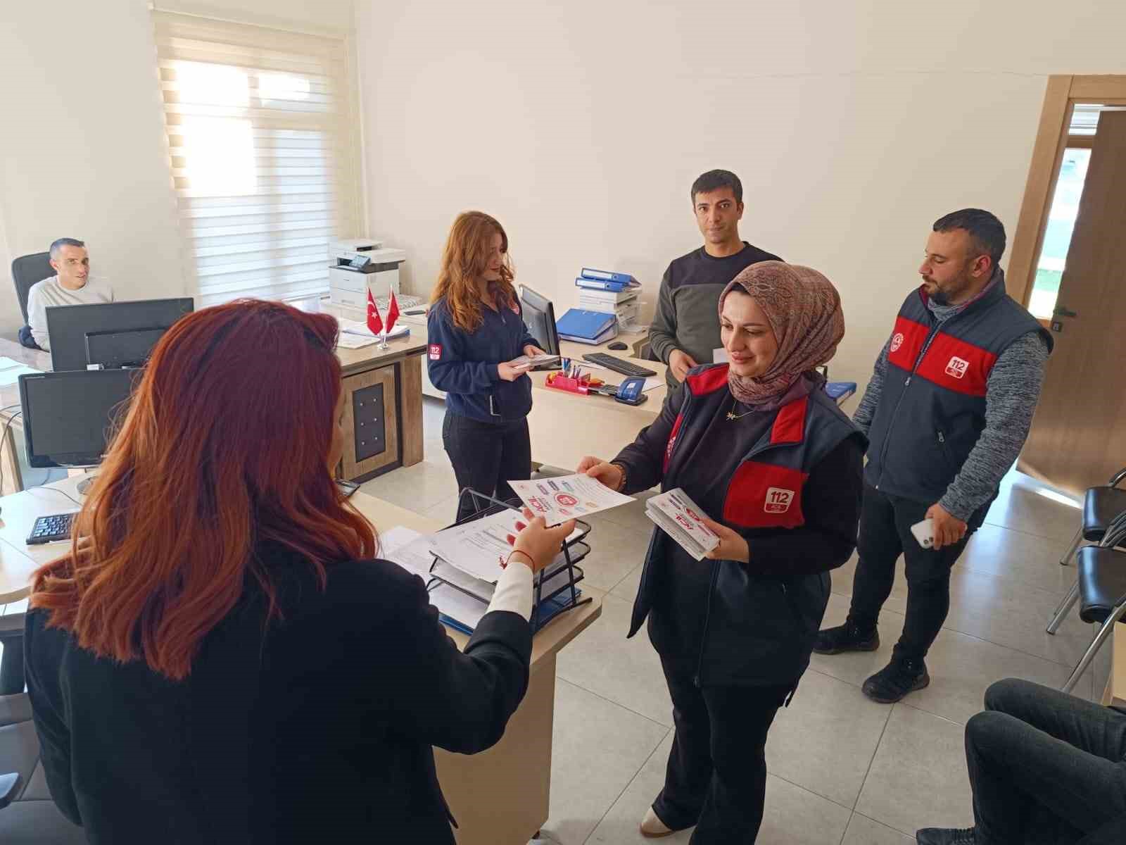 Tunceli’de 112 Acil Çağrı Merkezi ekipleri, vatandaşları bilgilendirdi
