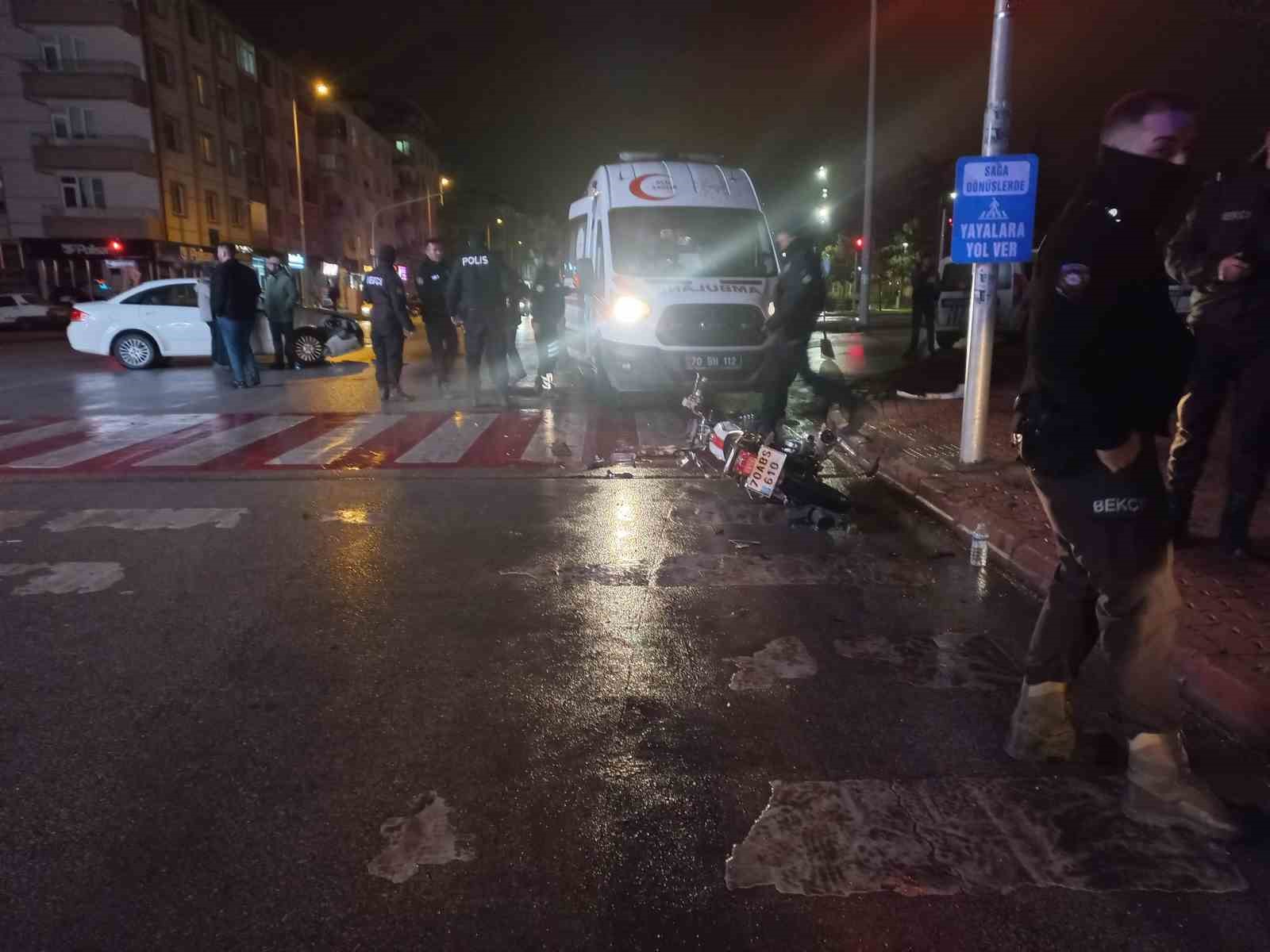 Polisten kaçan motosikletli kaza yaparak yaralandı
