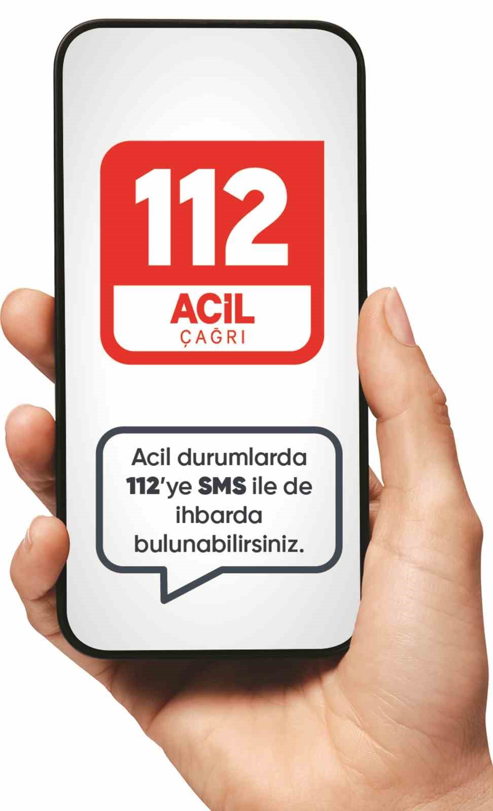 112 Acil Çağrı Merkezlerine SMS ihbarı ile de ulaşılabiliyor
