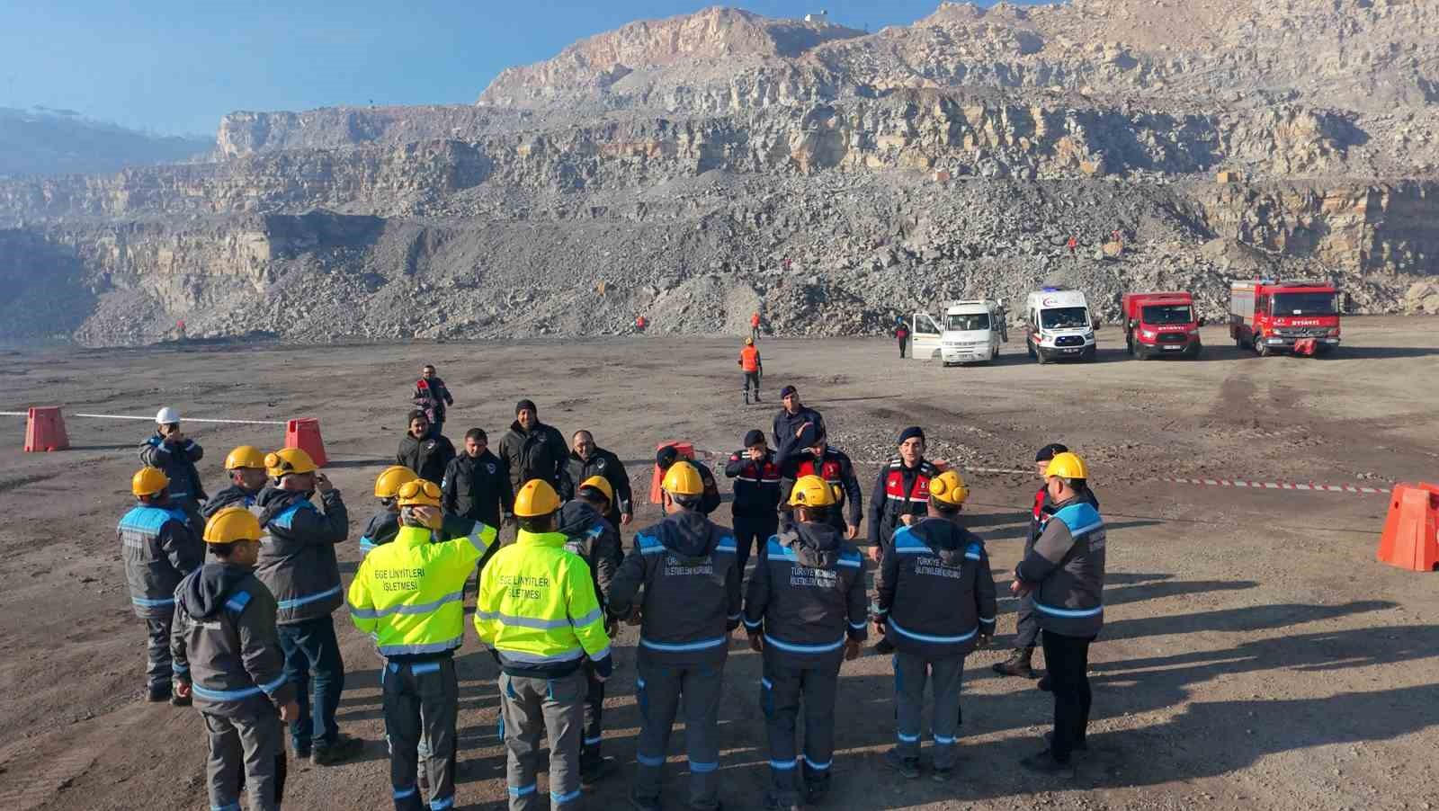 Soma’da maden ocağında gerçeğini aratmayan heyelan tatbikatı
