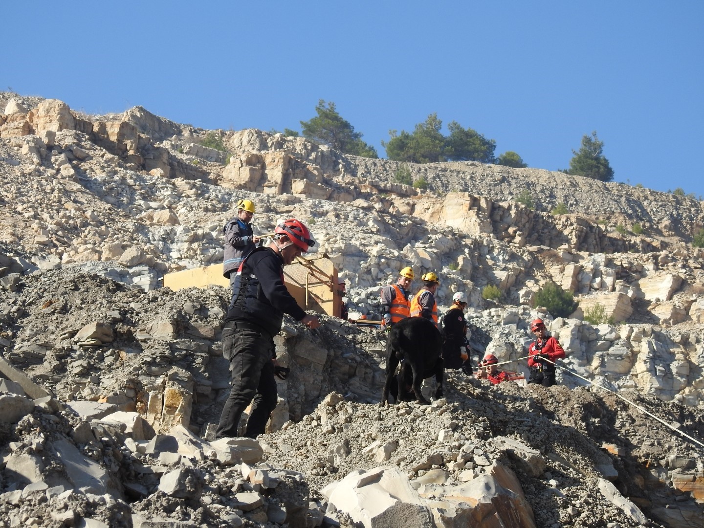 Soma’da maden ocağında gerçeğini aratmayan heyelan tatbikatı
