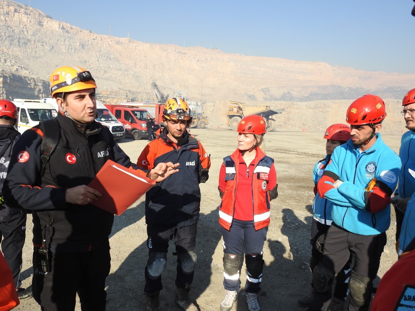 Soma’da maden ocağında gerçeğini aratmayan heyelan tatbikatı
