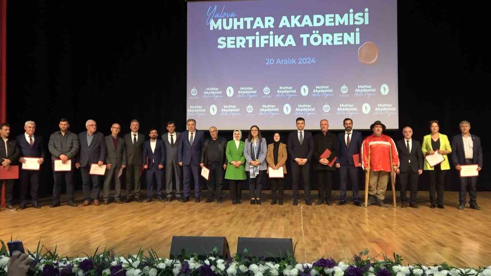 Yalova Muhtar Akademisi sertifika töreniyle tamamlandı
