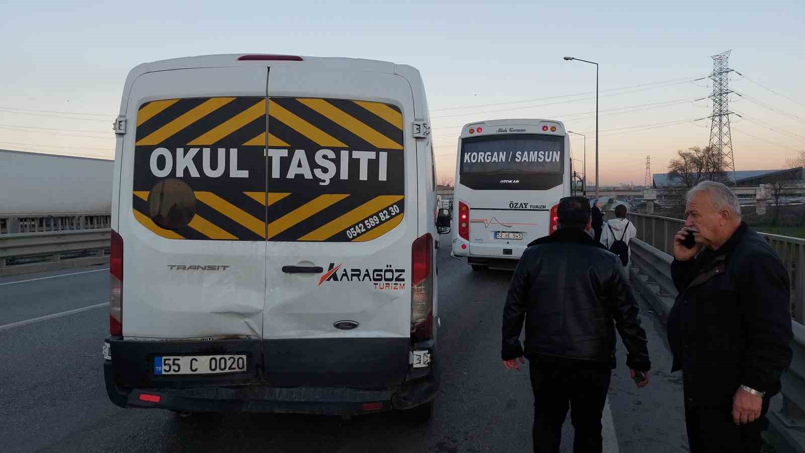 Samsun’da 5 araçlı zincirleme kaza: 2 yaralı
