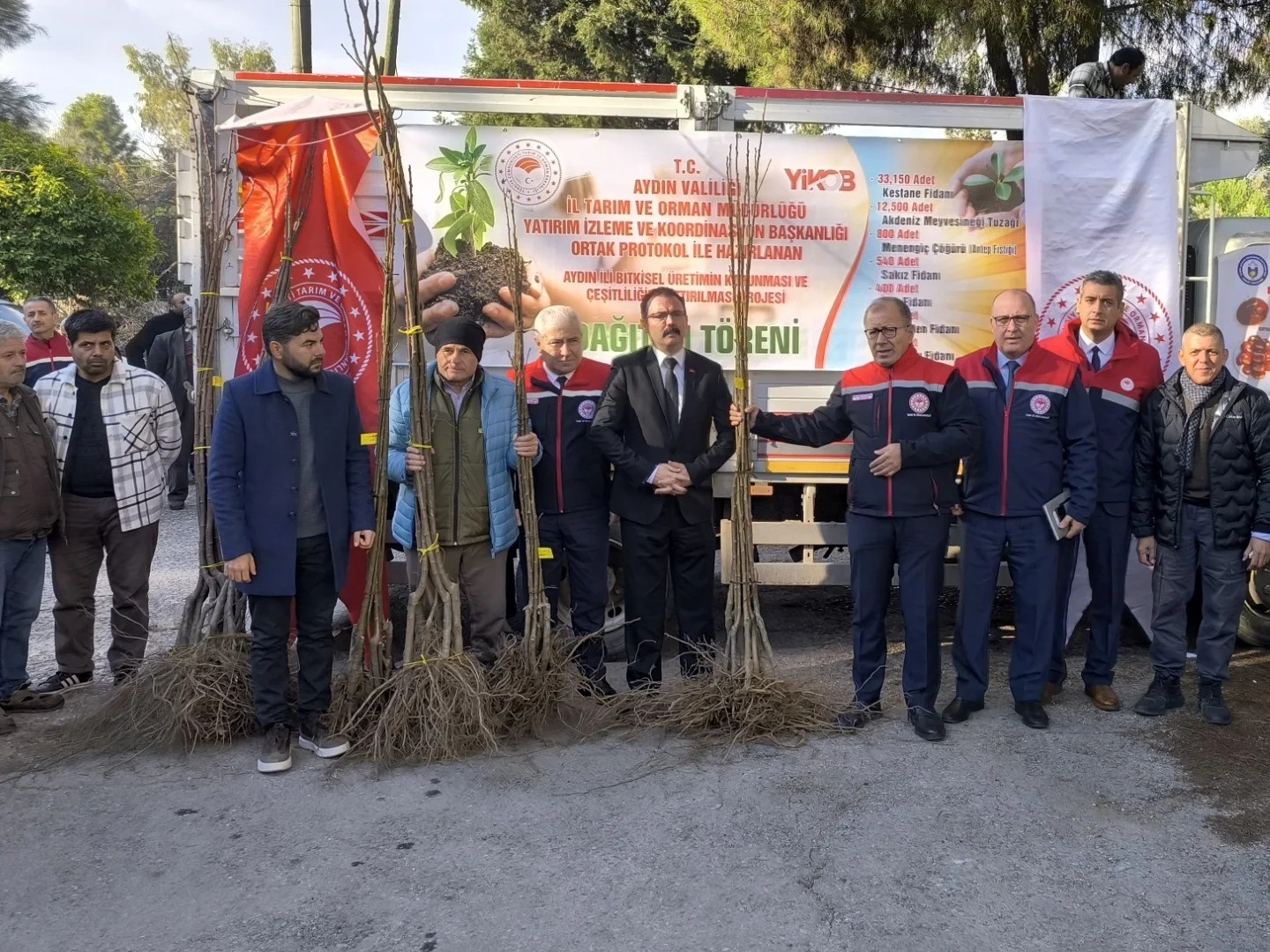 Sultanhisar’da 6 bin kestane fidanı dağıtıldı
