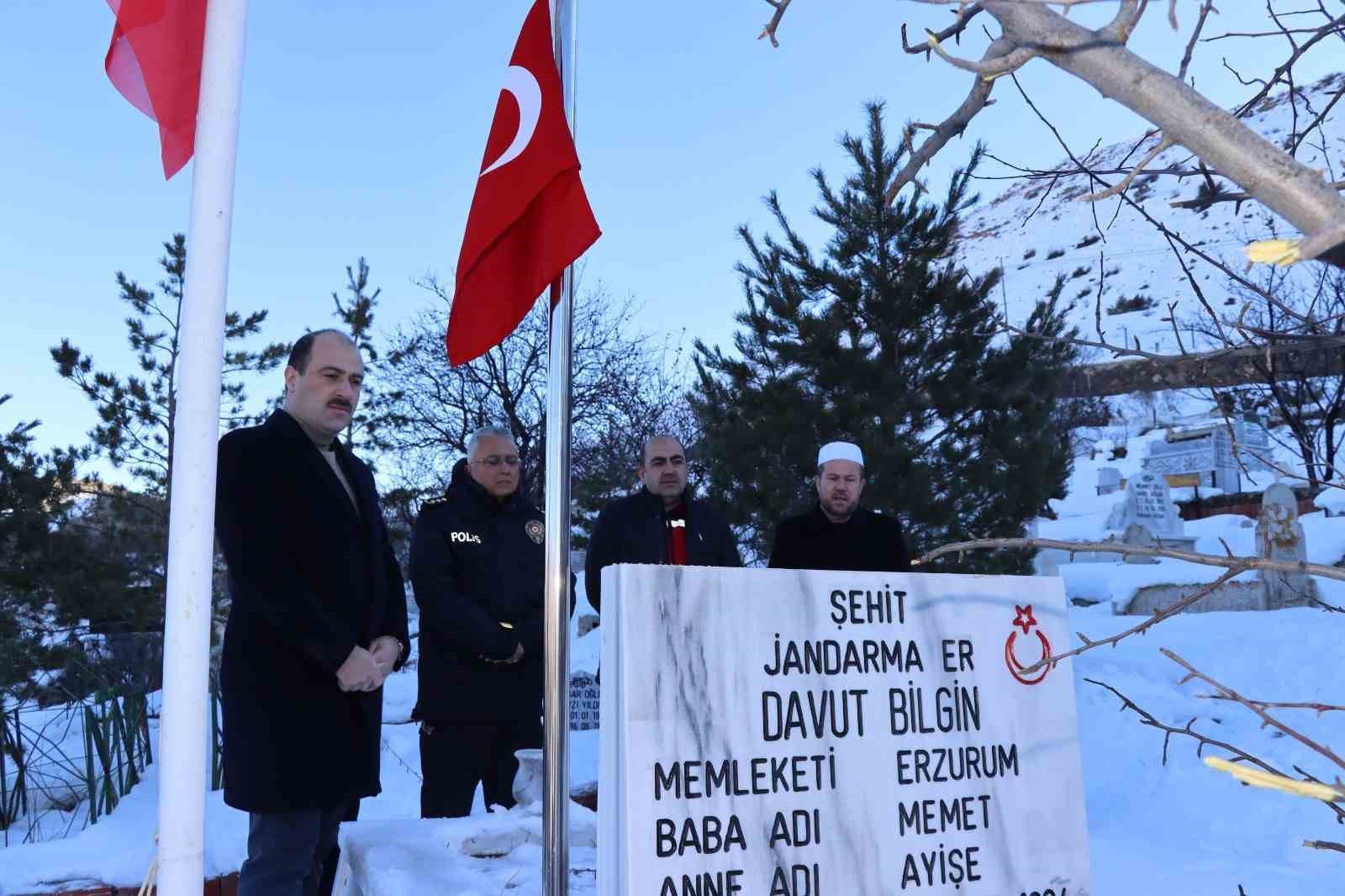 Şehit Davut Bilgin’in mezarını ziyaret ettiler
