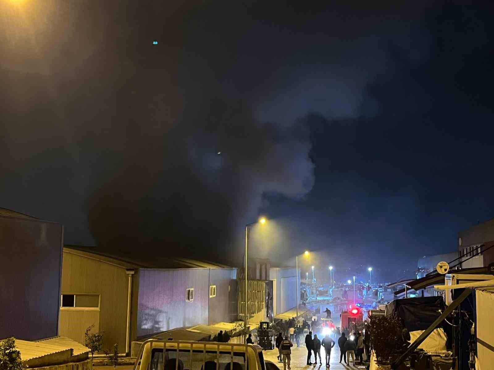 Hatay’da mobilya fabrikası alevlere teslim oldu
