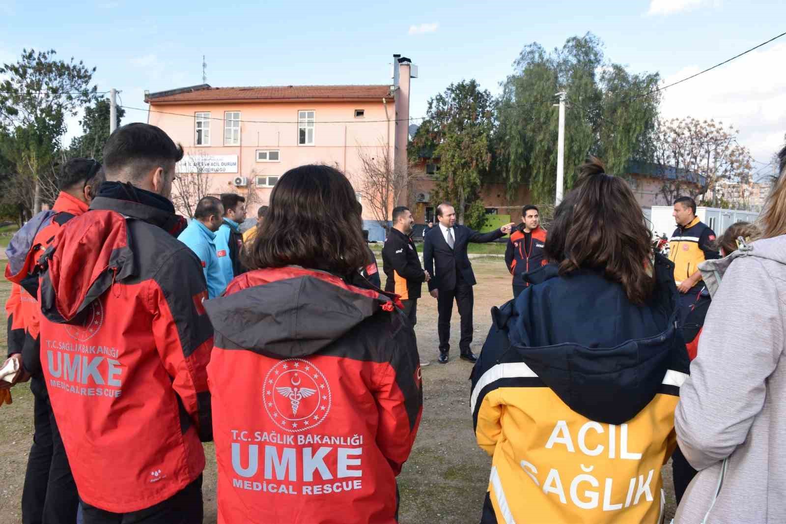 İl Sağlık Müdürü Eser eğitim ve tatbikat alanını ziyaret etti
