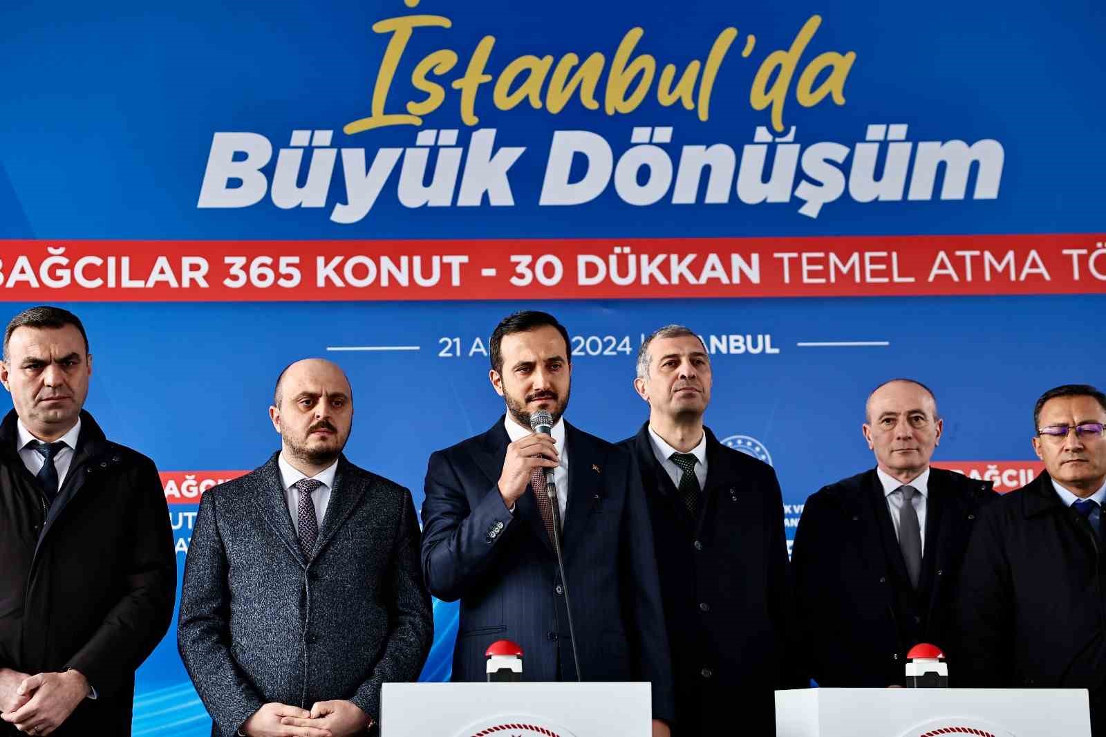 Bağcılar’da kentsel dönüşüm kapsamında yıkılan Ece Sitesi’nin temeli atıldı
