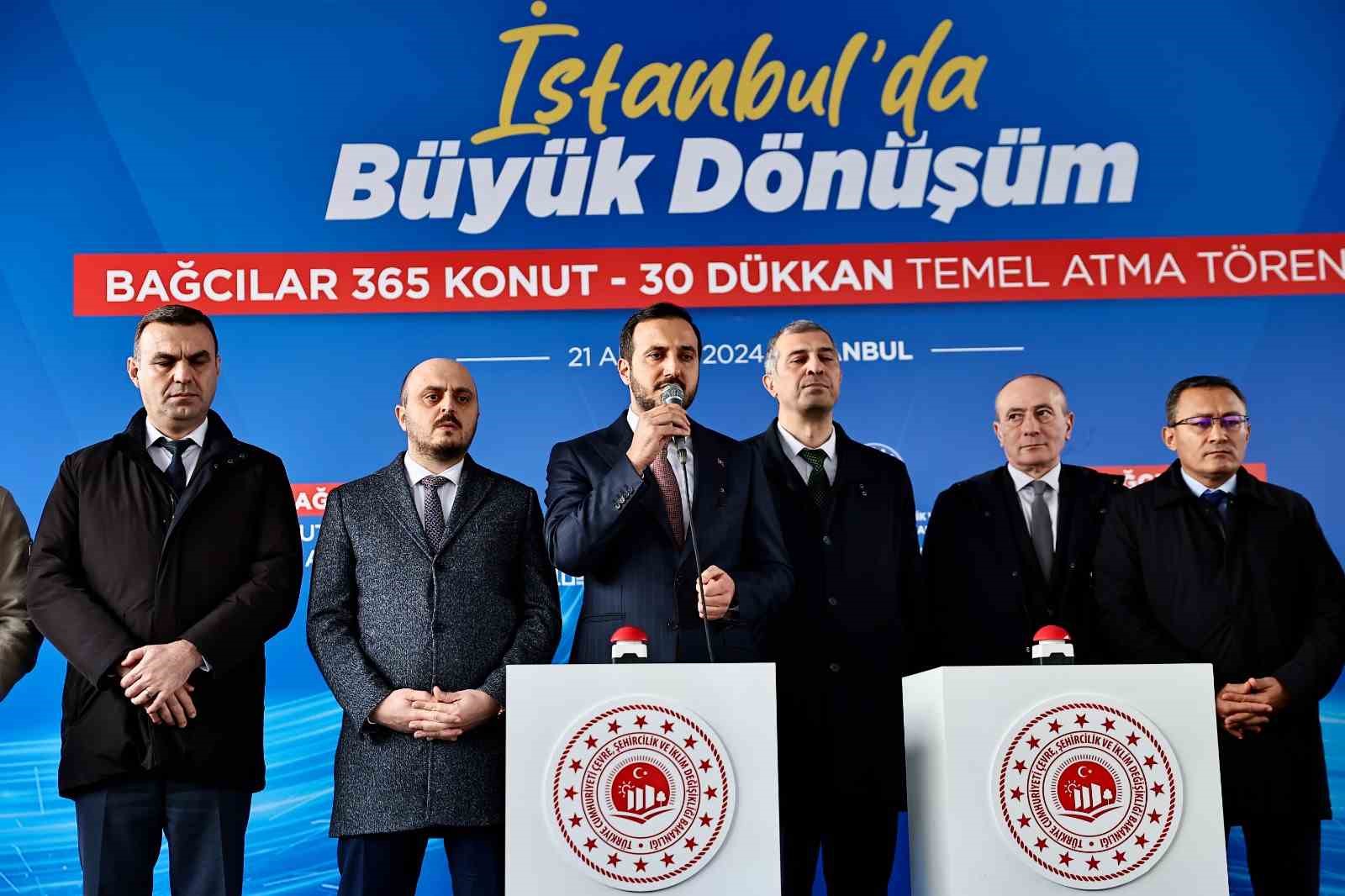 Bağcılar’da kentsel dönüşüm kapsamında yıkılan Ece Sitesi’nin temeli atıldı
