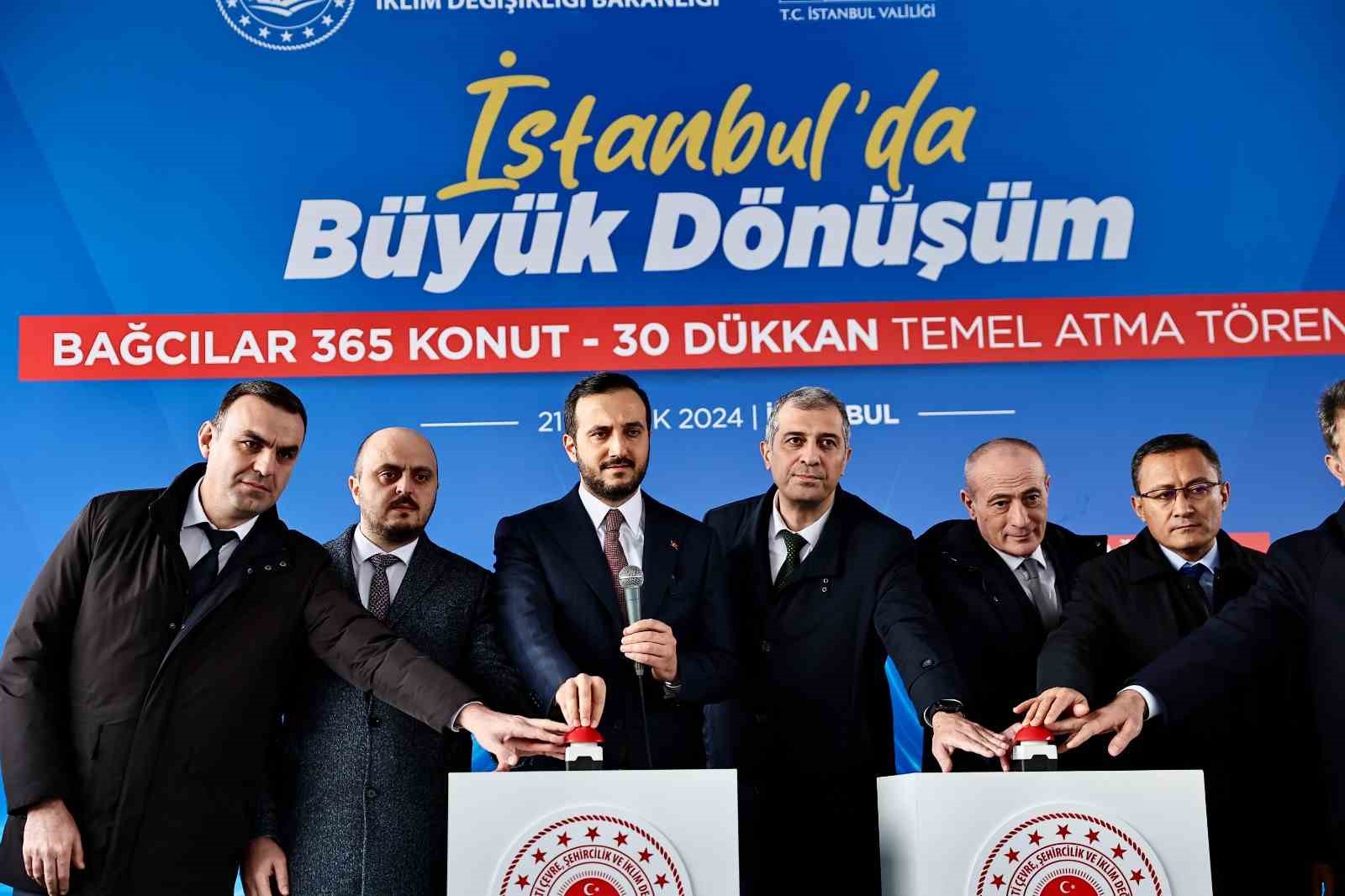 Bağcılar’da kentsel dönüşüm kapsamında yıkılan Ece Sitesi’nin temeli atıldı
