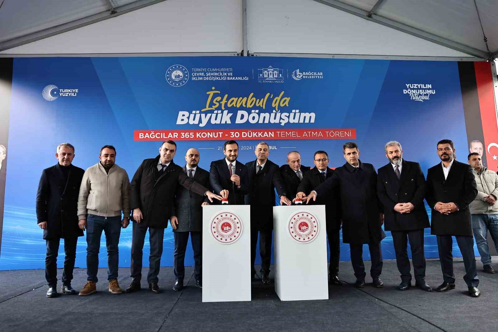 Bağcılar’da kentsel dönüşüm kapsamında yıkılan Ece Sitesi’nin temeli atıldı
