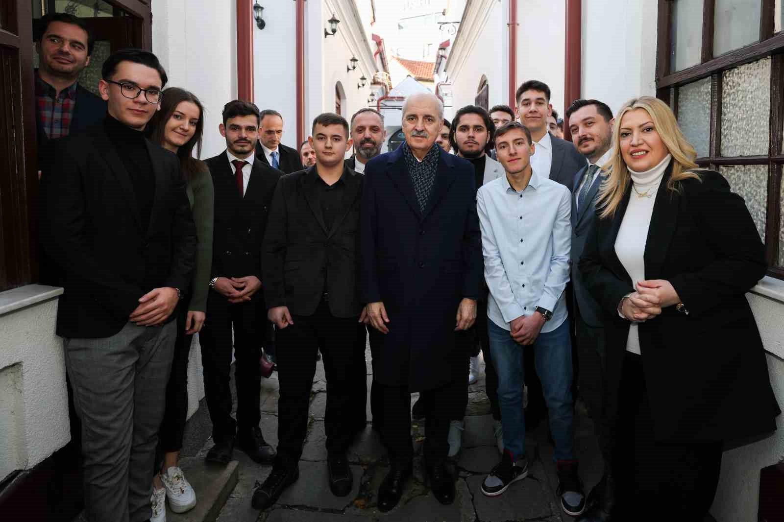 TBMM Başkanı Kurtulmuş, Üsküp’te tarihi Türk çarşısını ziyaret etti
