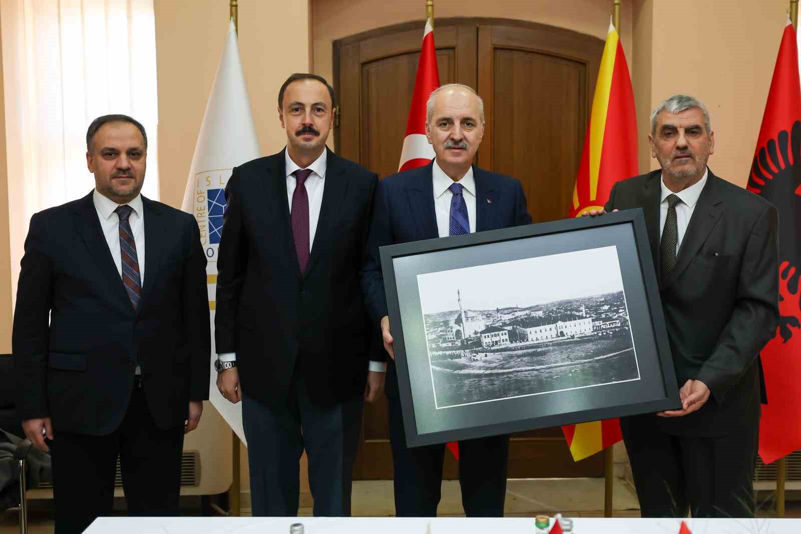 TBMM Başkanı Kurtulmuş, Üsküp’te tarihi Türk çarşısını ziyaret etti
