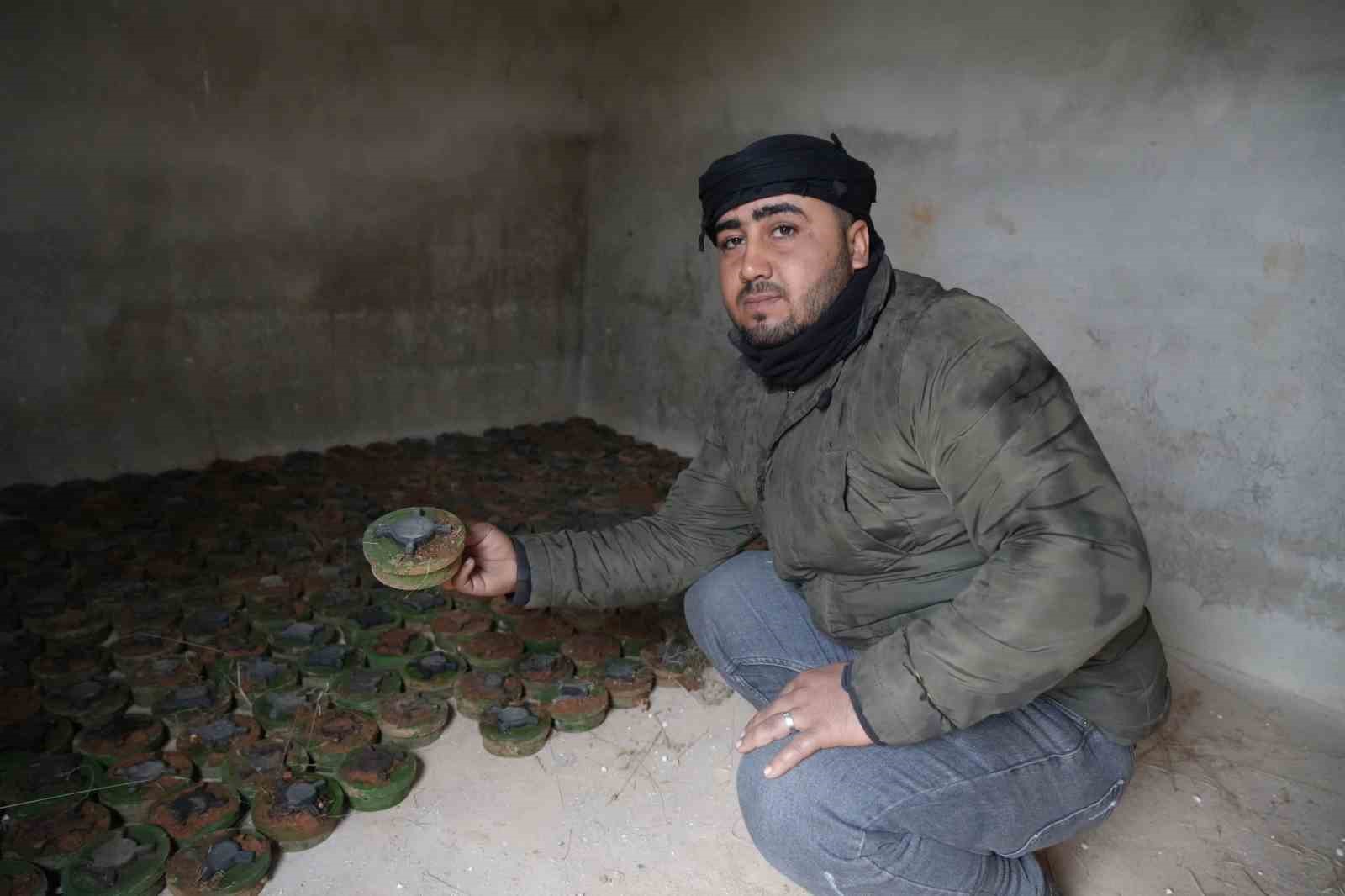 PKK/YPG Münbiç’te zeytin bahçesine yüzlerce mayın döşedi
