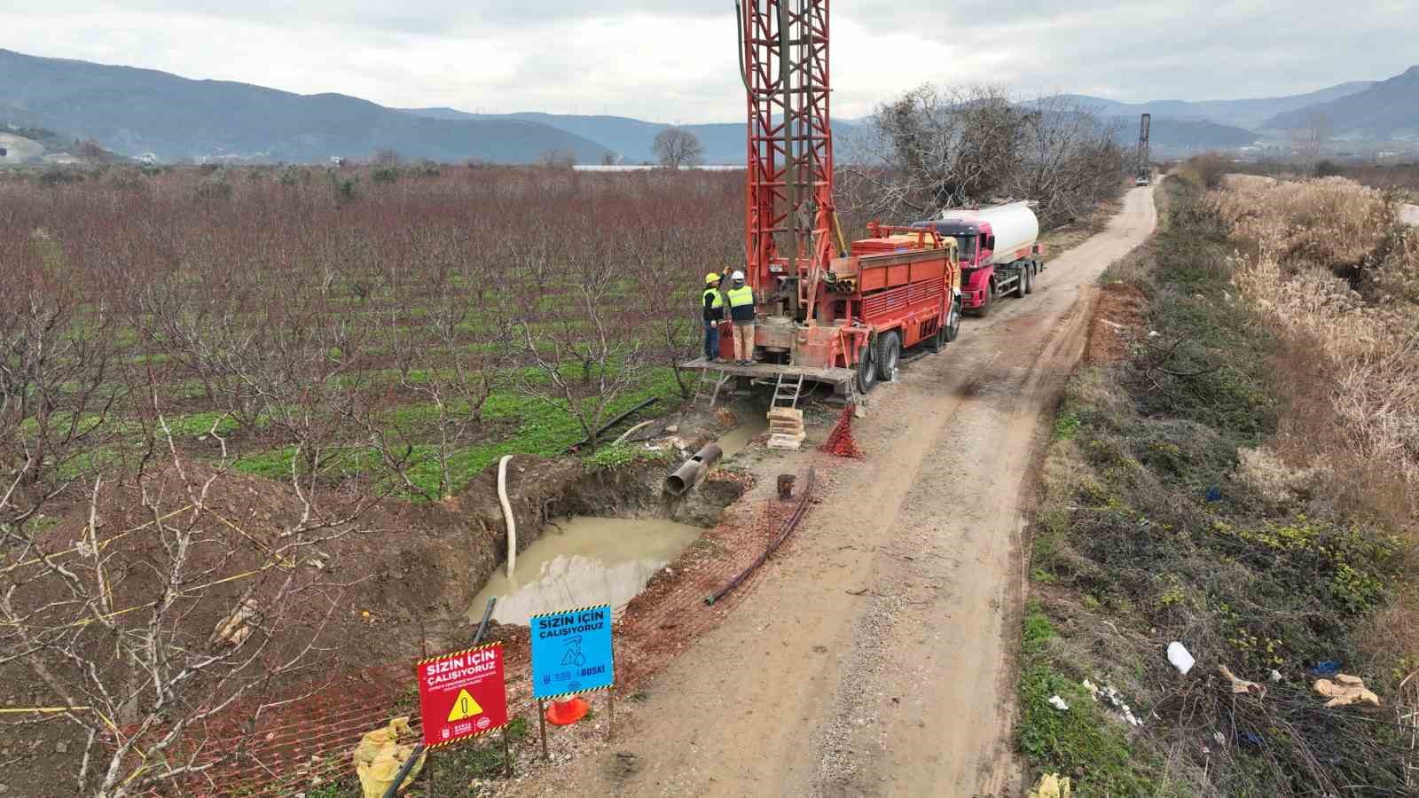 Bursa Büyükşehir, yeni içme su kuyuları için harekete geçti
