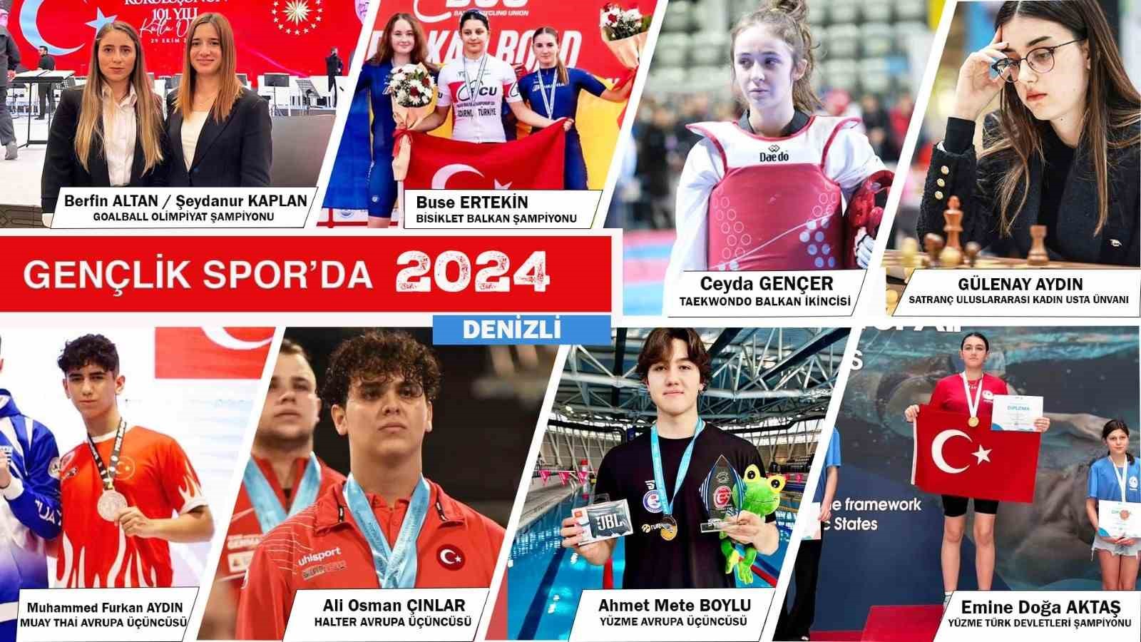 Denizlili sporcular 2024 yılında farkını ortaya koydu
