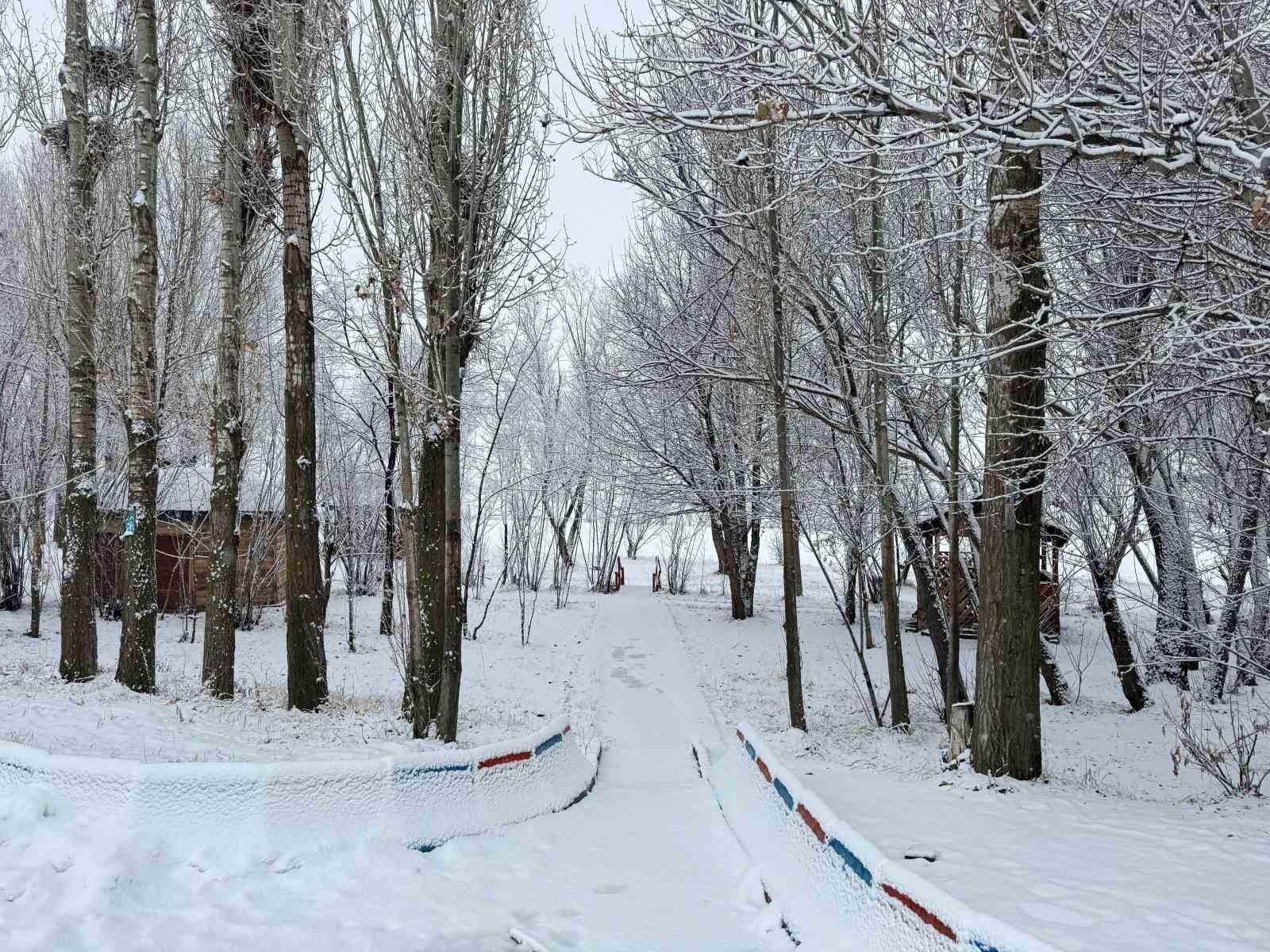 Ağrı’da kar manzarası görsel şölen oluşturdu
