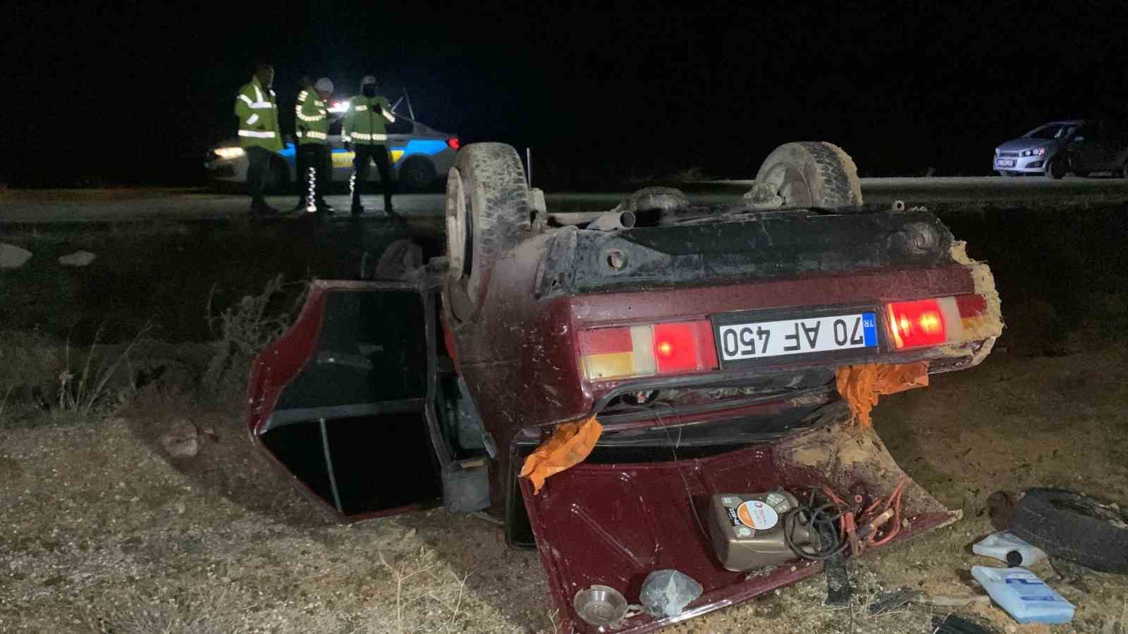 Virajı alamayan Tofaş otomobil şarampole takla attı: 1 yaralı
