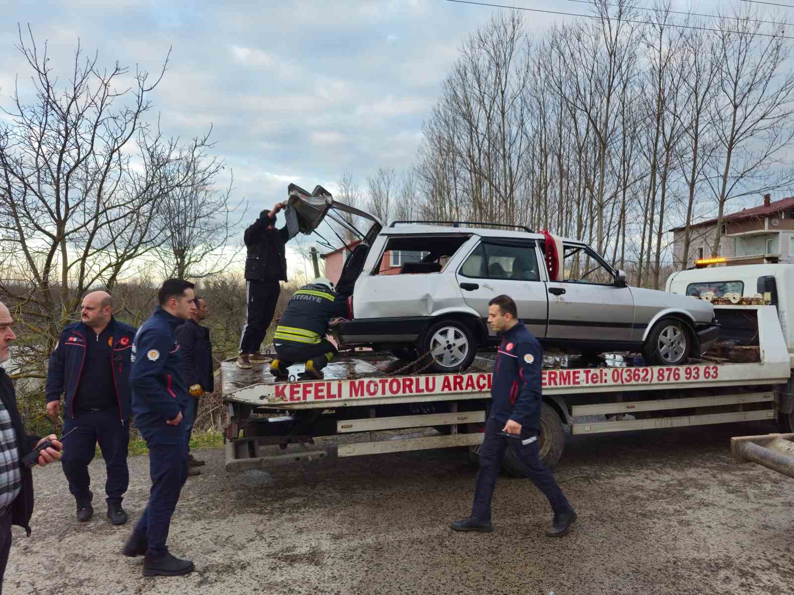 Samsun’da otomobil Terme Çayı’na uçtu: 1 ölü
