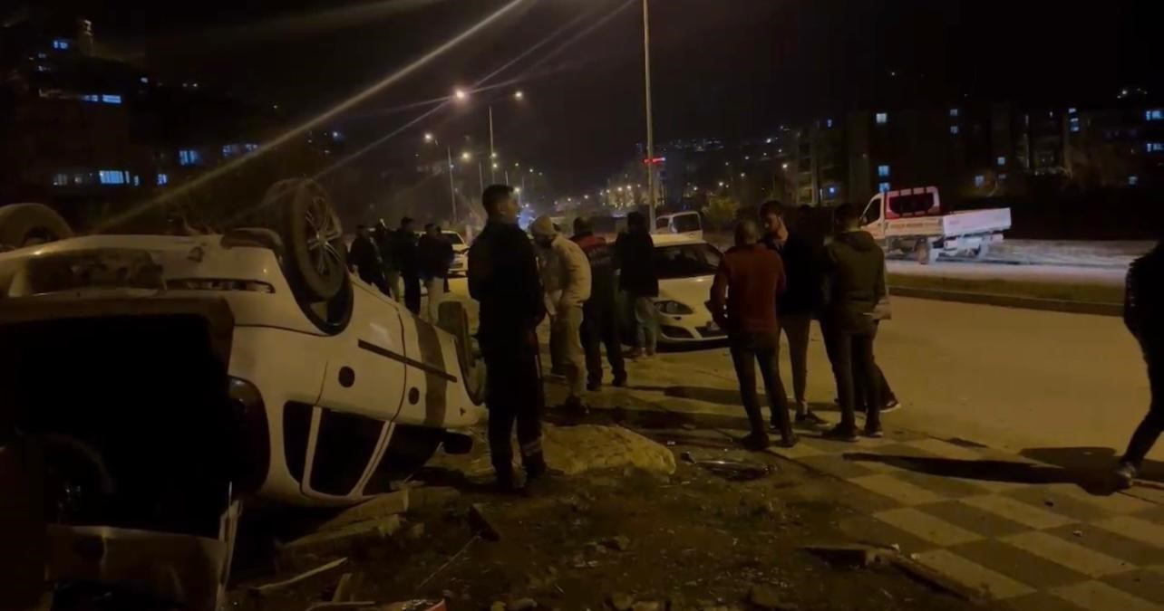 Osmaniye’de park halindeki araca çarpan otomobil takla attı: 1 yaralı
