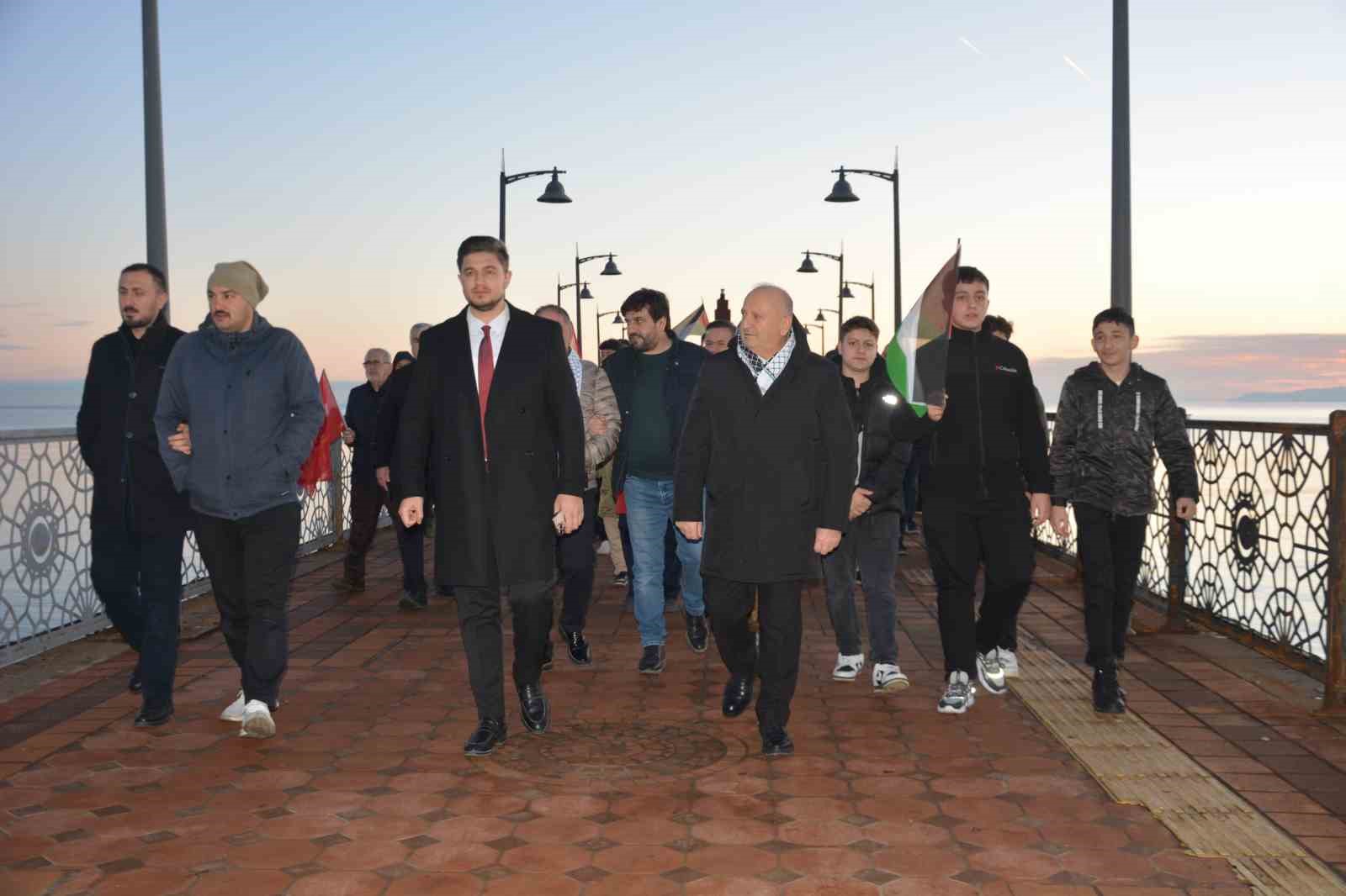 Ordu’da vatandaşlar yeni yılın ilk sabahında Gazze için toplandı
