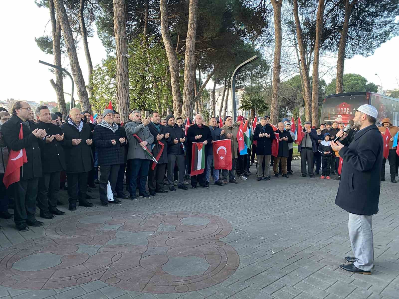 Ordu’da vatandaşlar yeni yılın ilk sabahında Gazze için toplandı
