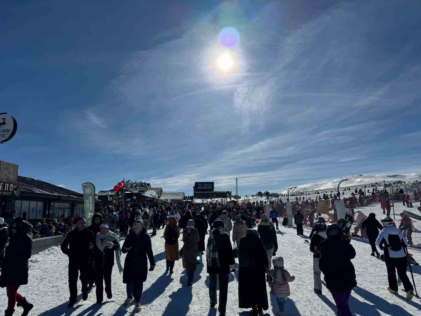 Erciyes Kayak Merkezi, yeni yılın ilk gününde 110 bin ziyaretçi ağırladı
