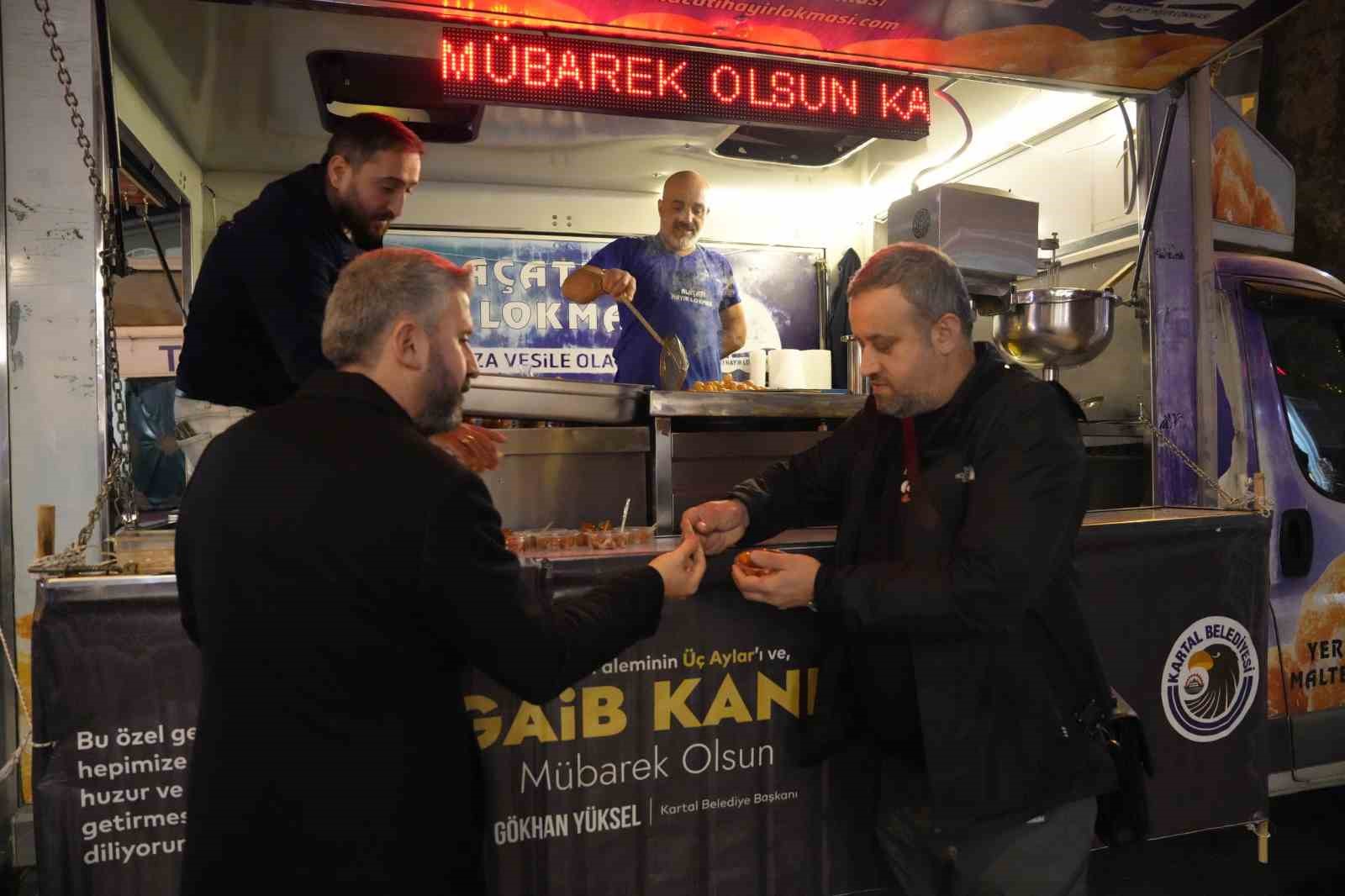 Kartal Belediyesi’nden Regaib Kandili’nde hayır lokması ikramı
