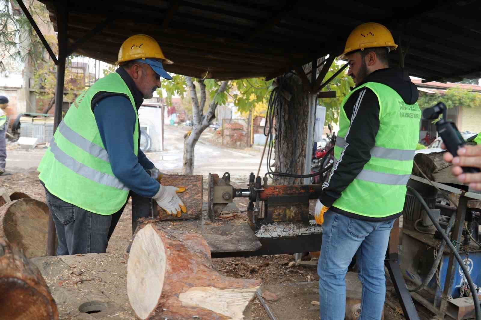 İhtiyaç sahiplerinin odunları park ve bahçelerden
