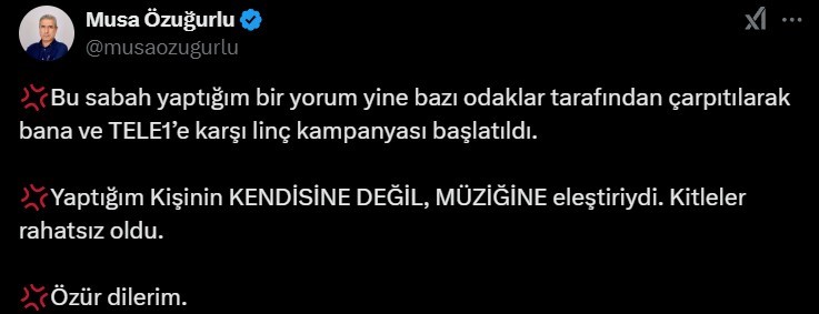 RTÜK Başkanı Şahin’den sunucu Musa Özuğurlu’nun Ferdi Tayfur yorumuna tepki
