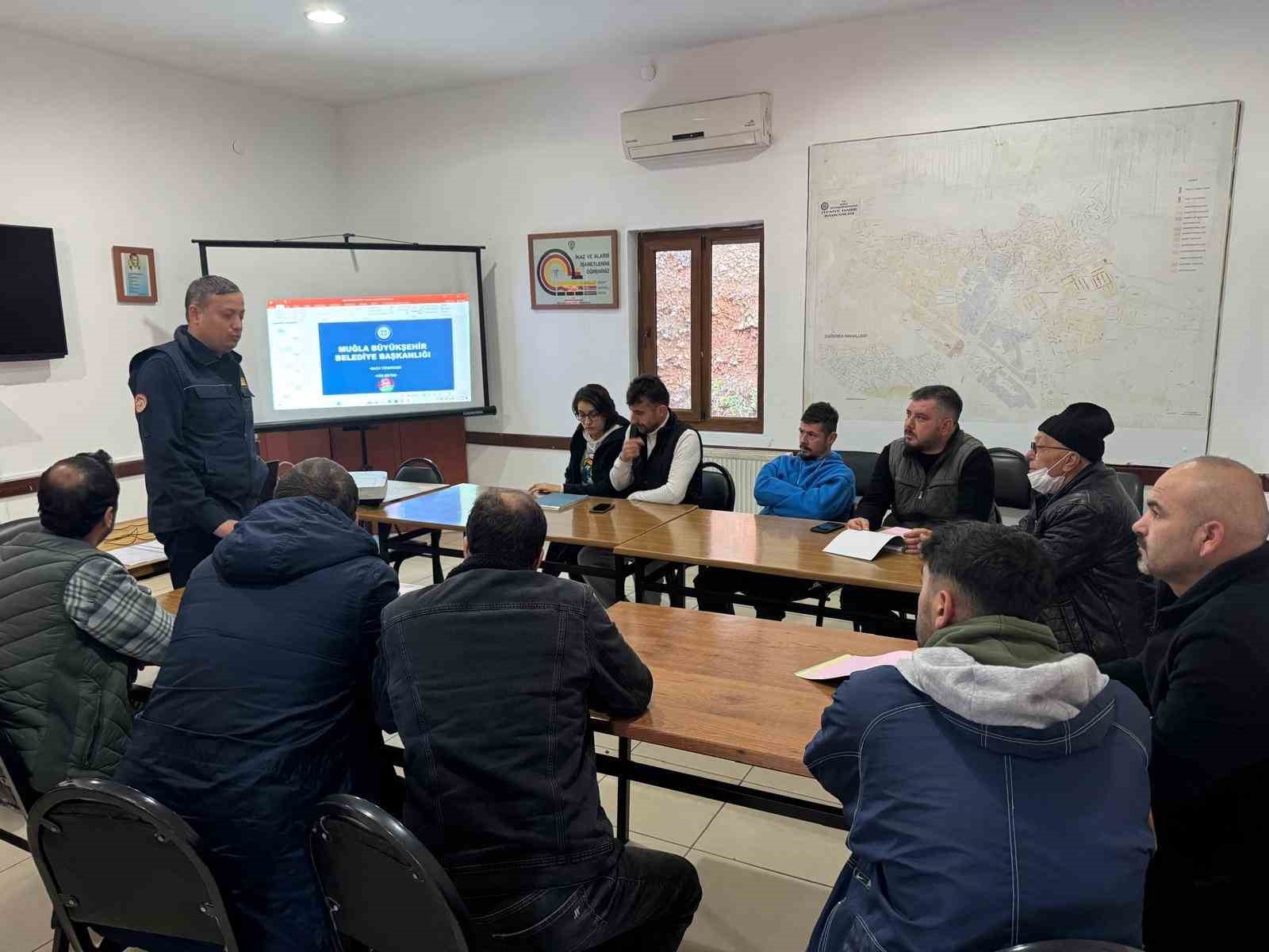 Muğla İtfaiyesi’nden Baca Temizlik Personeline eğitim
