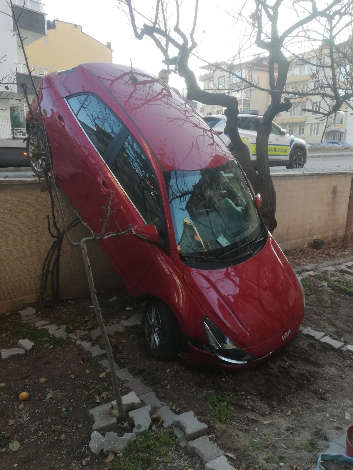 Otomobilini park ederken bahçeye düştü: 1 yaralı
