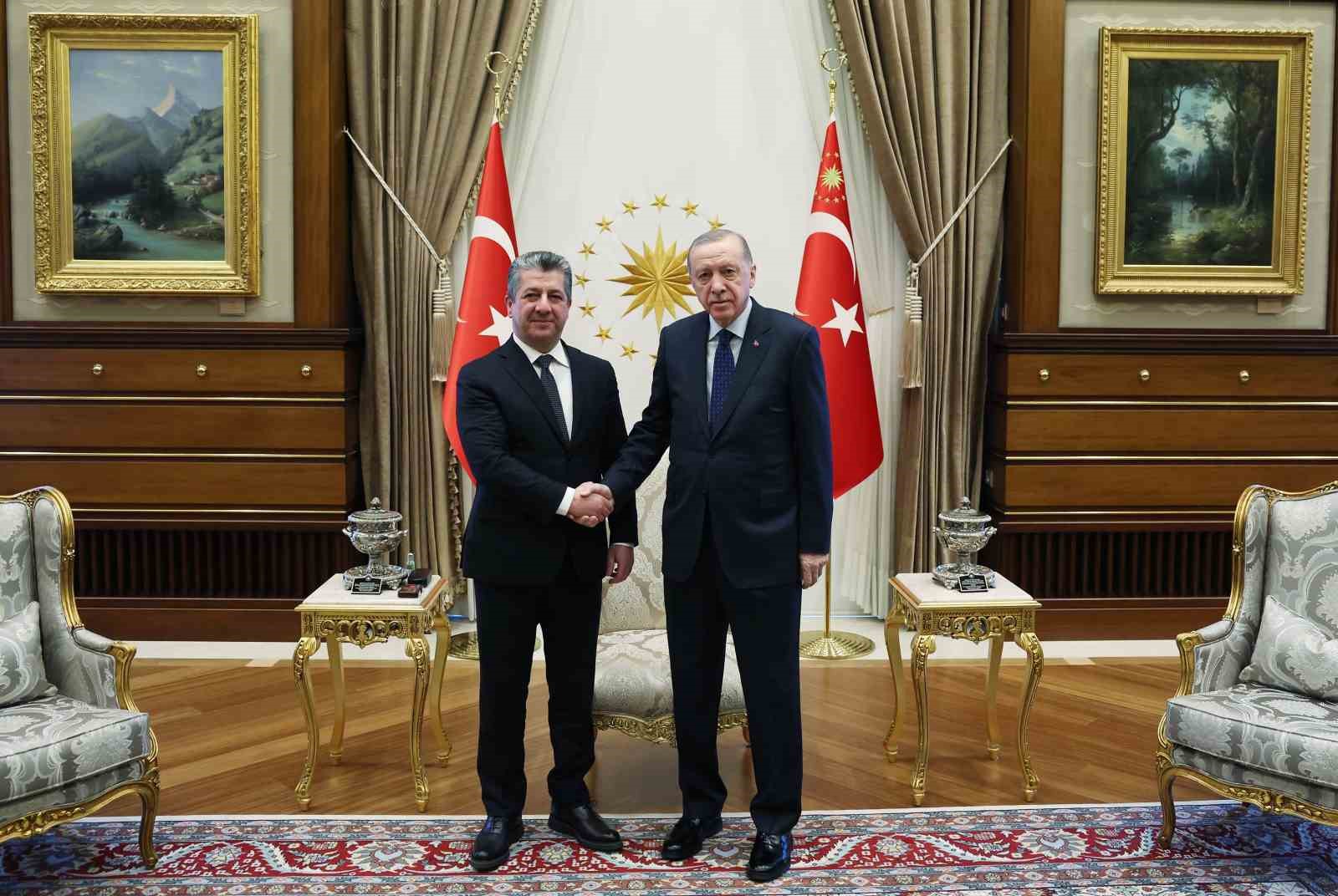 Cumhurbaşkanı Erdoğan,  IKBY Başbakanı Mesrur Barzani’yi kabul etti
