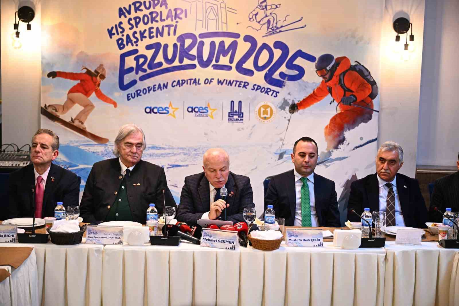 Erzurum’da ’2025 Avrupa Kış Sporları Başkenti’ coşkusu
