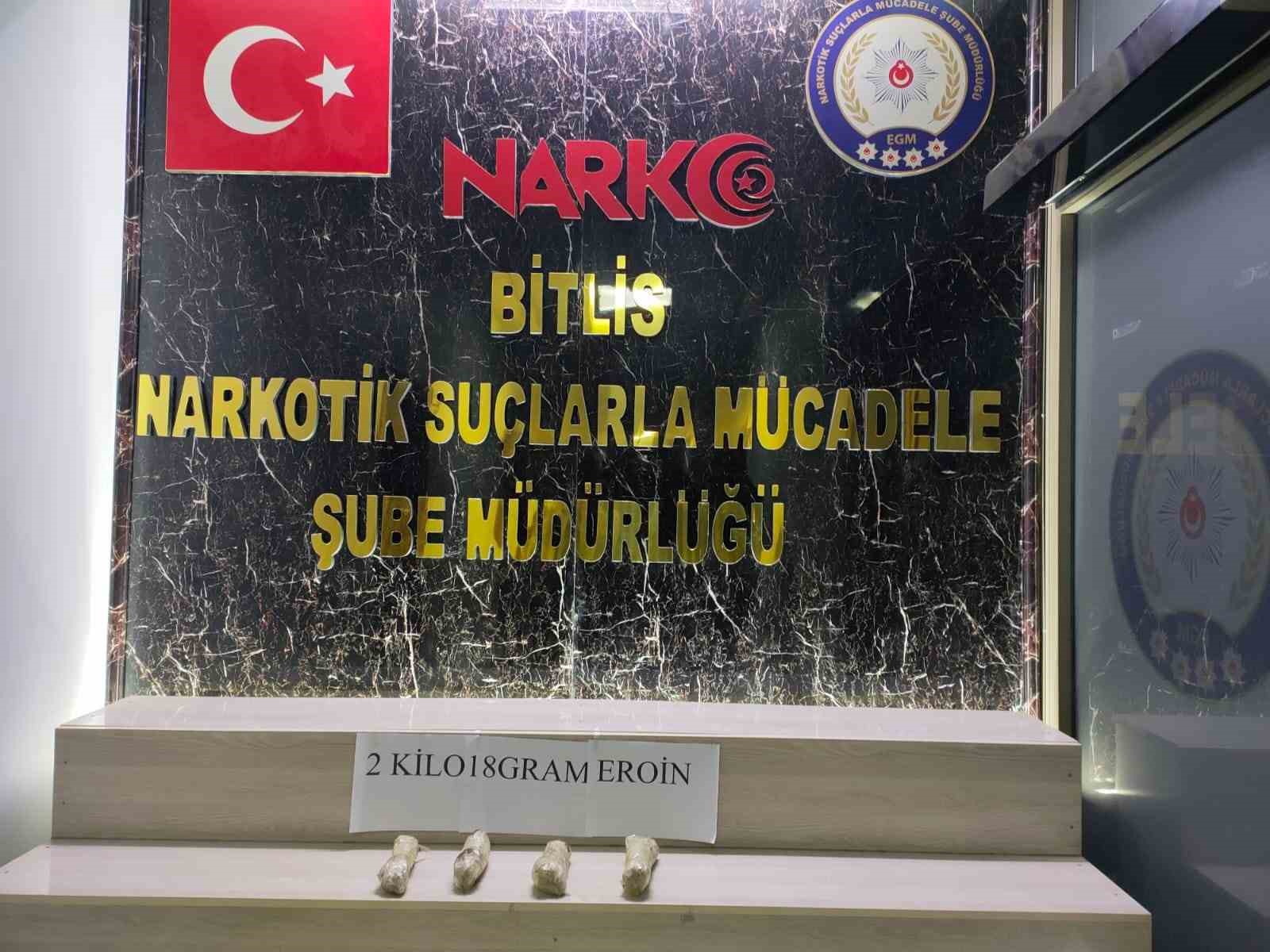 Bitlis’te 2 kilo uyuşturucu ele geçirildi
