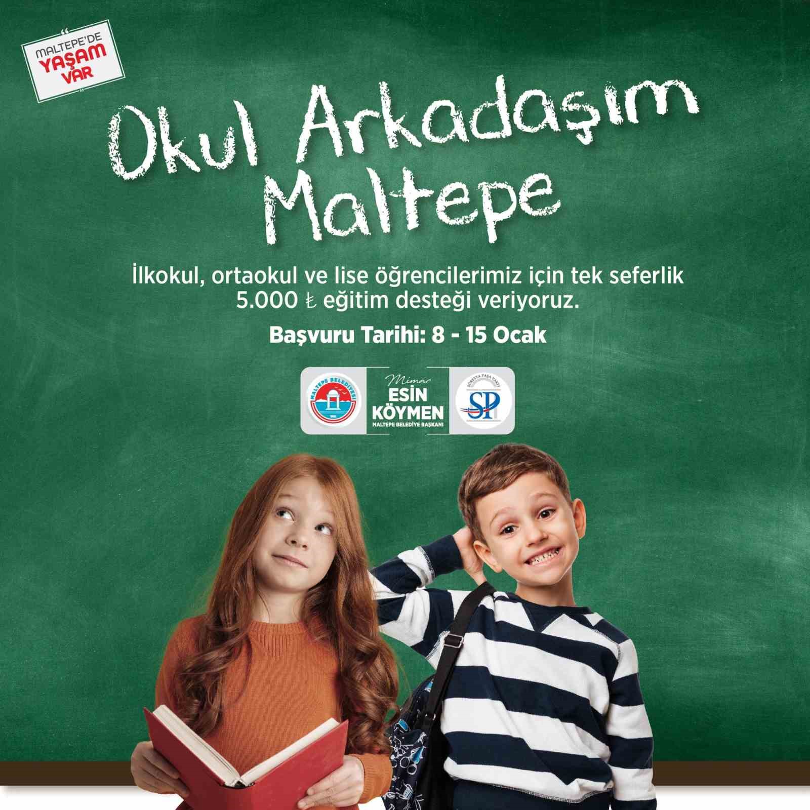 Maltepeli ilköğretim ve ortaöğretim öğrencilerine 5 bin TL eğitim desteği
