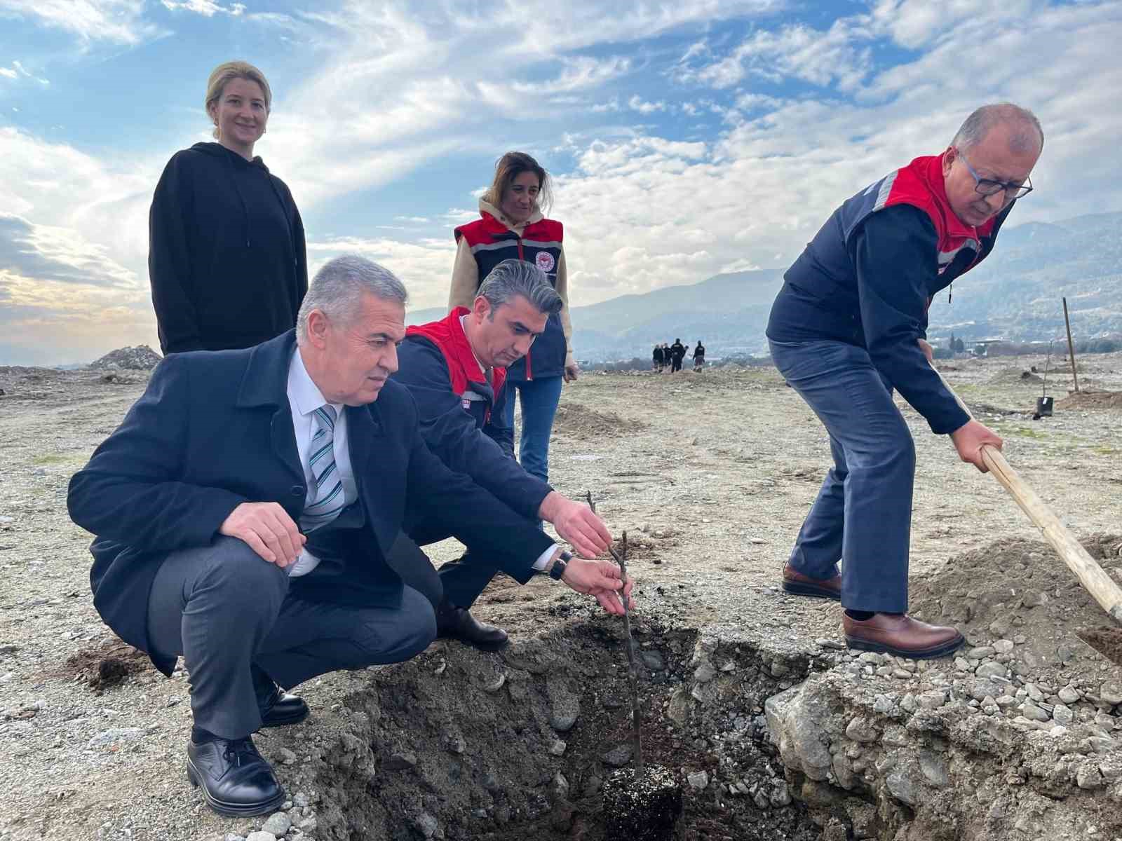 Buharkent’te ’Kaliteli İncir, Kaliteli İlek’ projesi kapsamında fidan dikimi gerçekleştirildi
