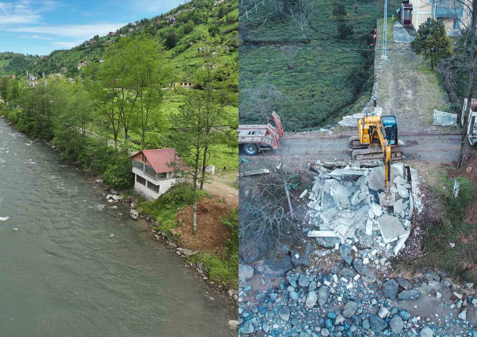 Fırtına Vadisi’nde 28 yapı sahipleri tarafından yıkıldı
