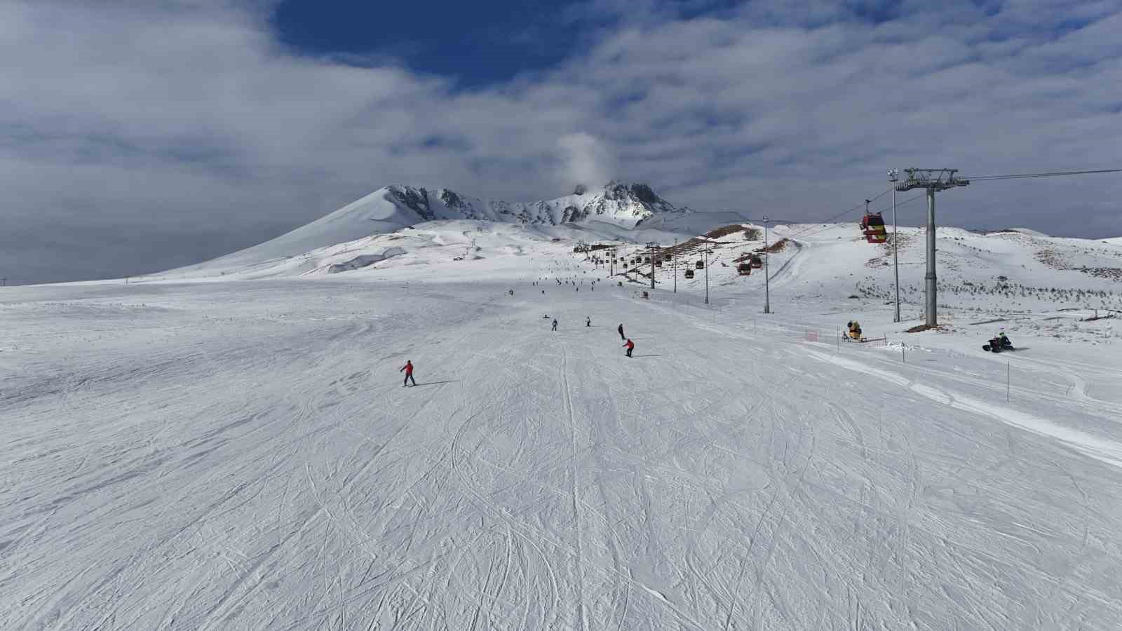 Erciyes hafta sonu yine ilgi odağı oldu
