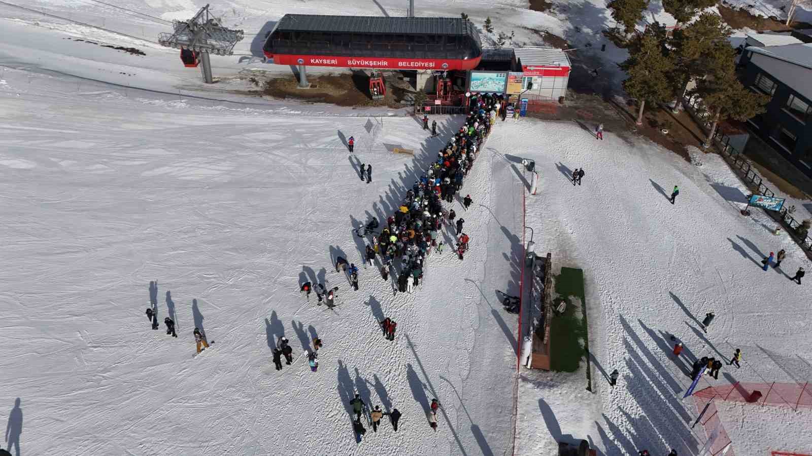 Erciyes hafta sonu yine ilgi odağı oldu
