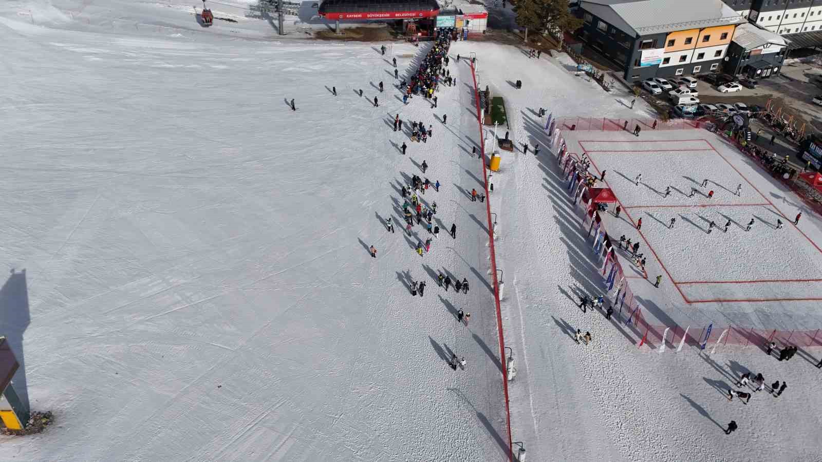 Erciyes hafta sonu yine ilgi odağı oldu
