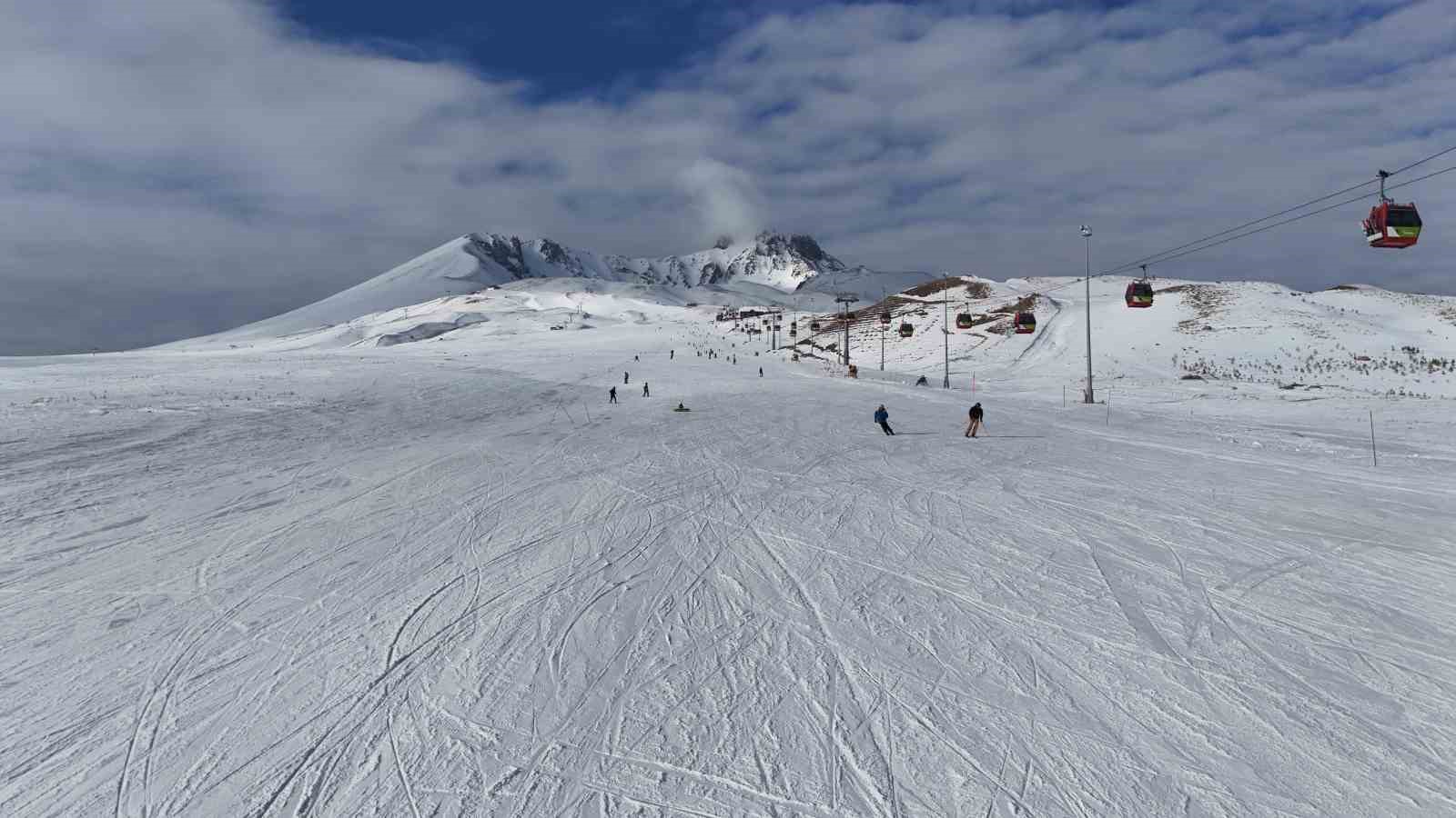 Erciyes hafta sonu yine ilgi odağı oldu
