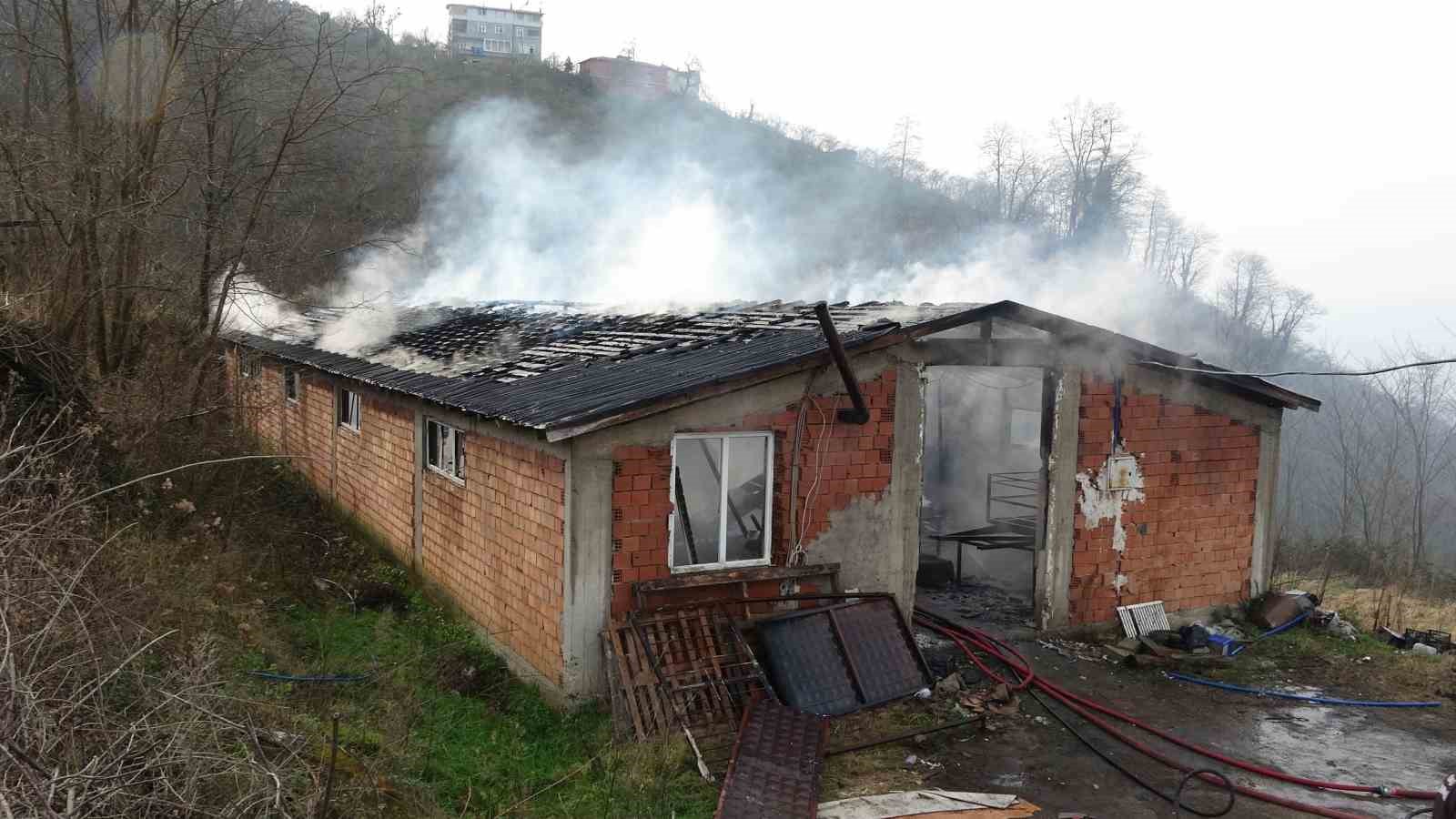 Ordu’da iş yeri ve depo yangını
