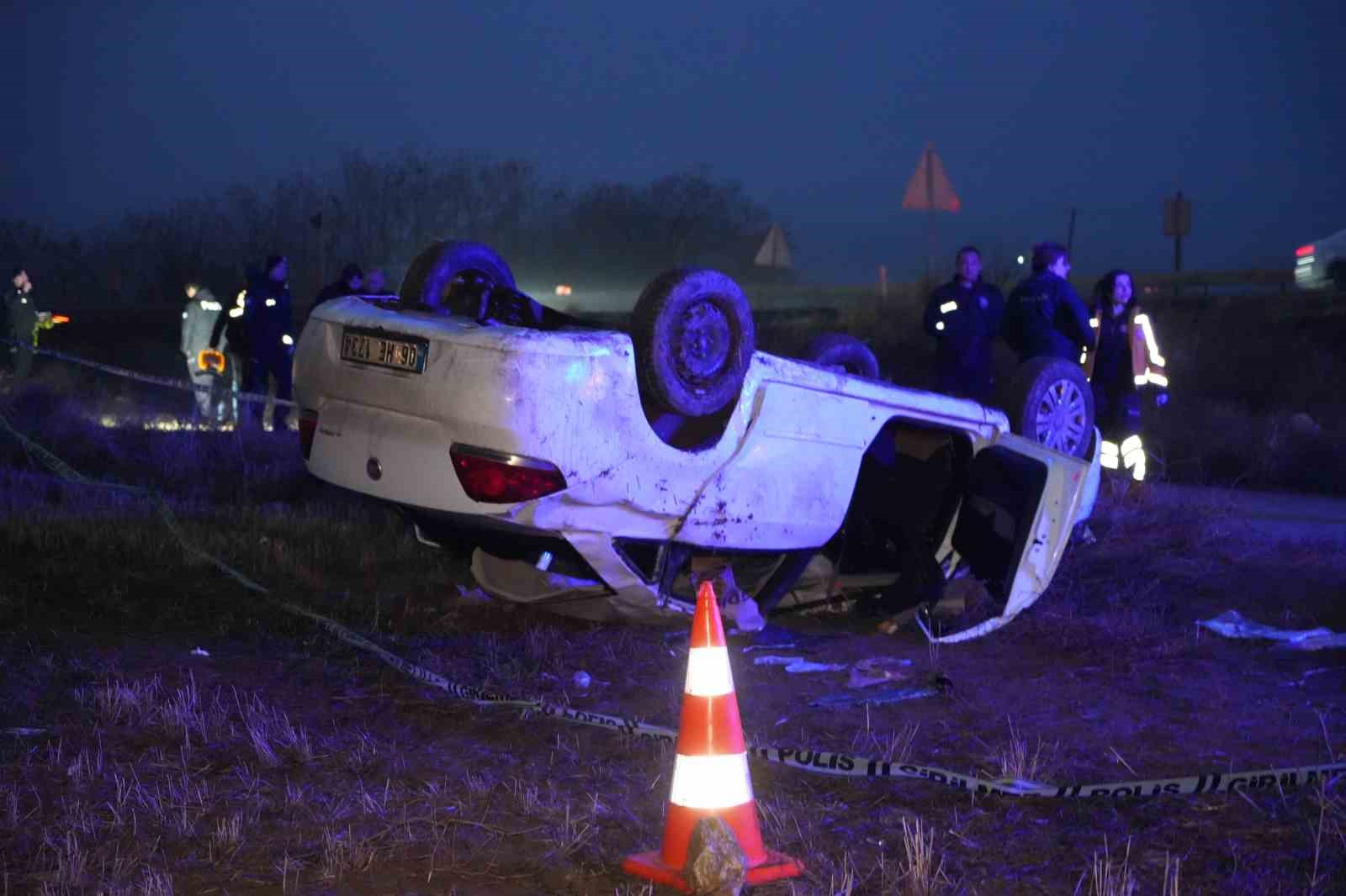 Ankara’da takla atan otomobil hurdaya döndü: 1 ölü, 4 yaralı
