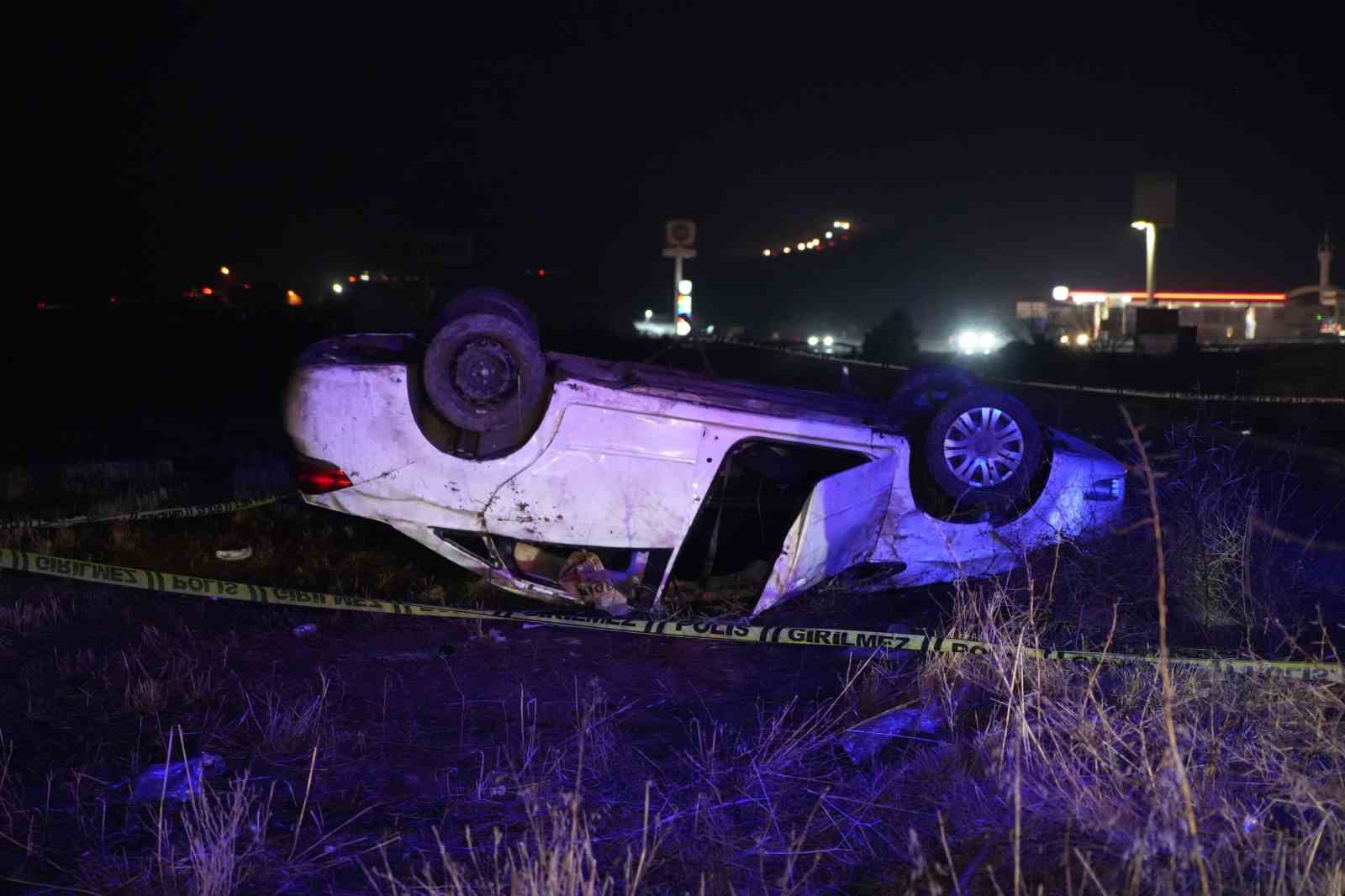 Ankara’da takla atan otomobil hurdaya döndü: 1 ölü, 4 yaralı
