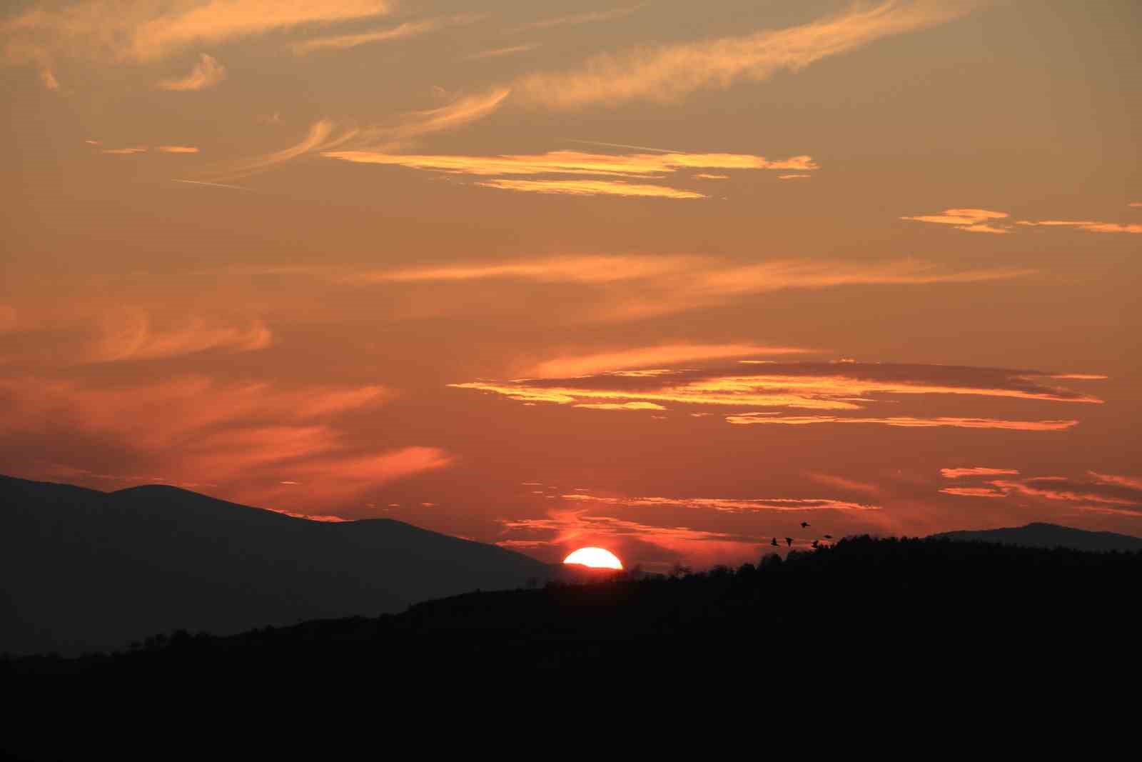 Ilgaz Dağı’nda gün batımı mest etti
