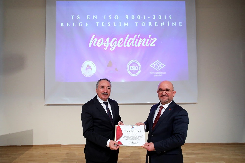 AİÇÜ’ye TSE tarafından “TS EN ISO 90012015 belgesi” verildi
