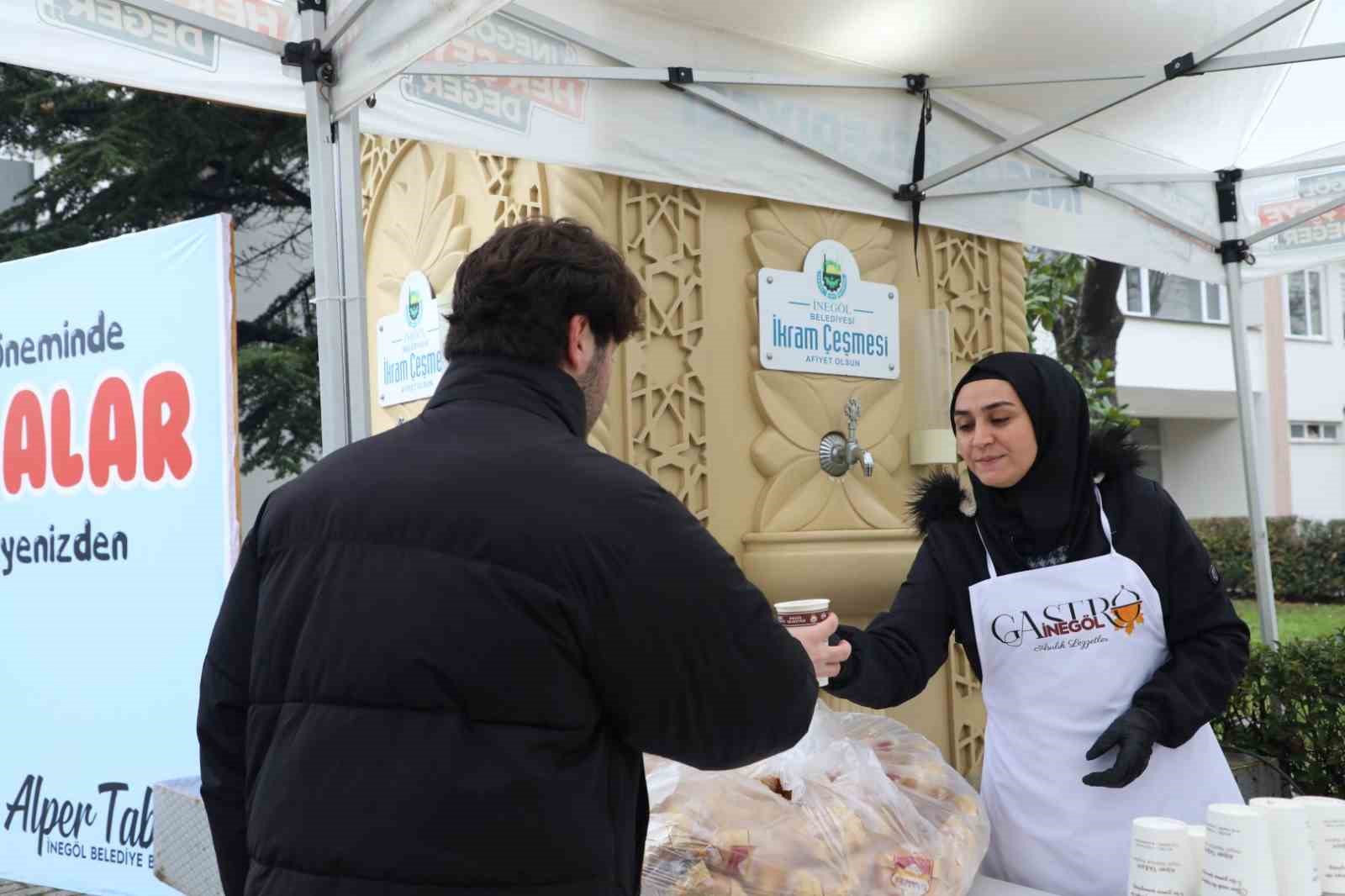 Öğrencilere sabah çorbası İnegöl Belediyesi’nden
